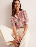Ara Short Sleeve Top-Multi, Foliage Bud