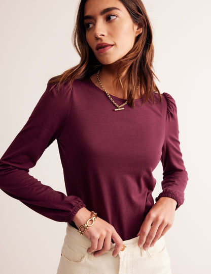 Supersoft Long Sleeve Top-Deep Wisteria