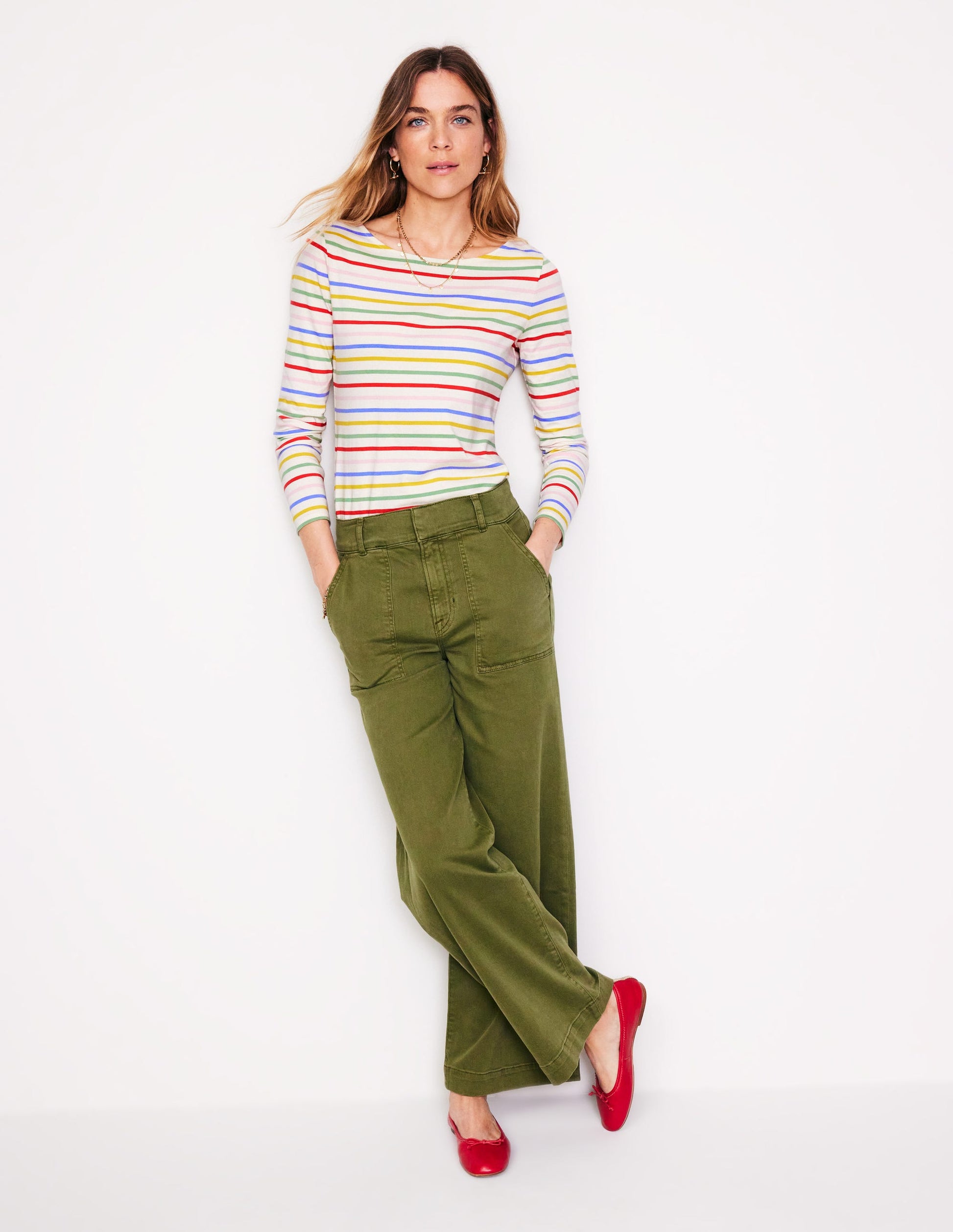 Ella Breton-Shirt mit langen Ärmeln-Naturweiß/Navy, Regenbogenwelle-4