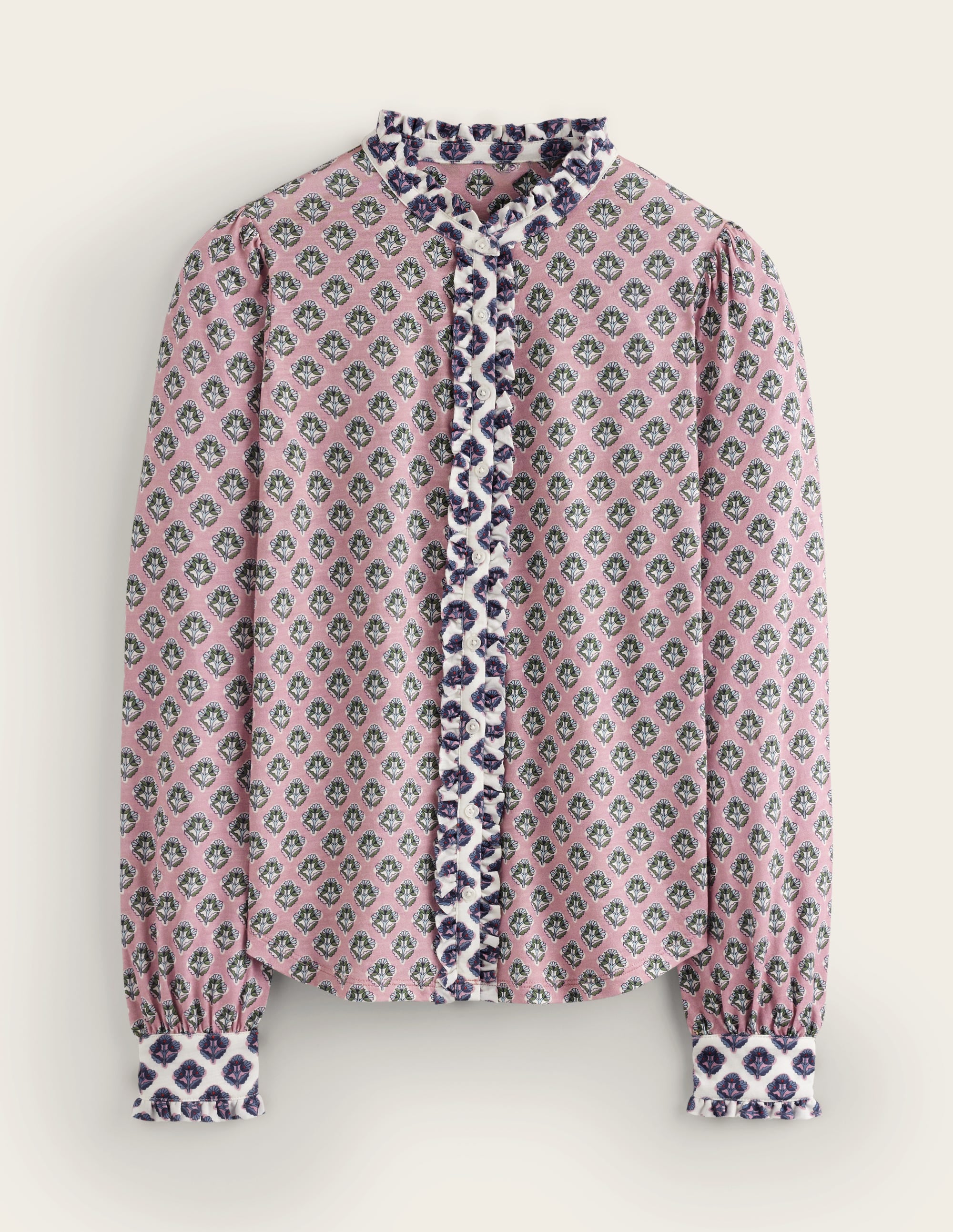 Chemise Caroline en jersey-Quartz, motif Pome Stamp - Image 5