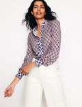 Chemise Caroline en jersey-Quartz, motif Pome Stamp