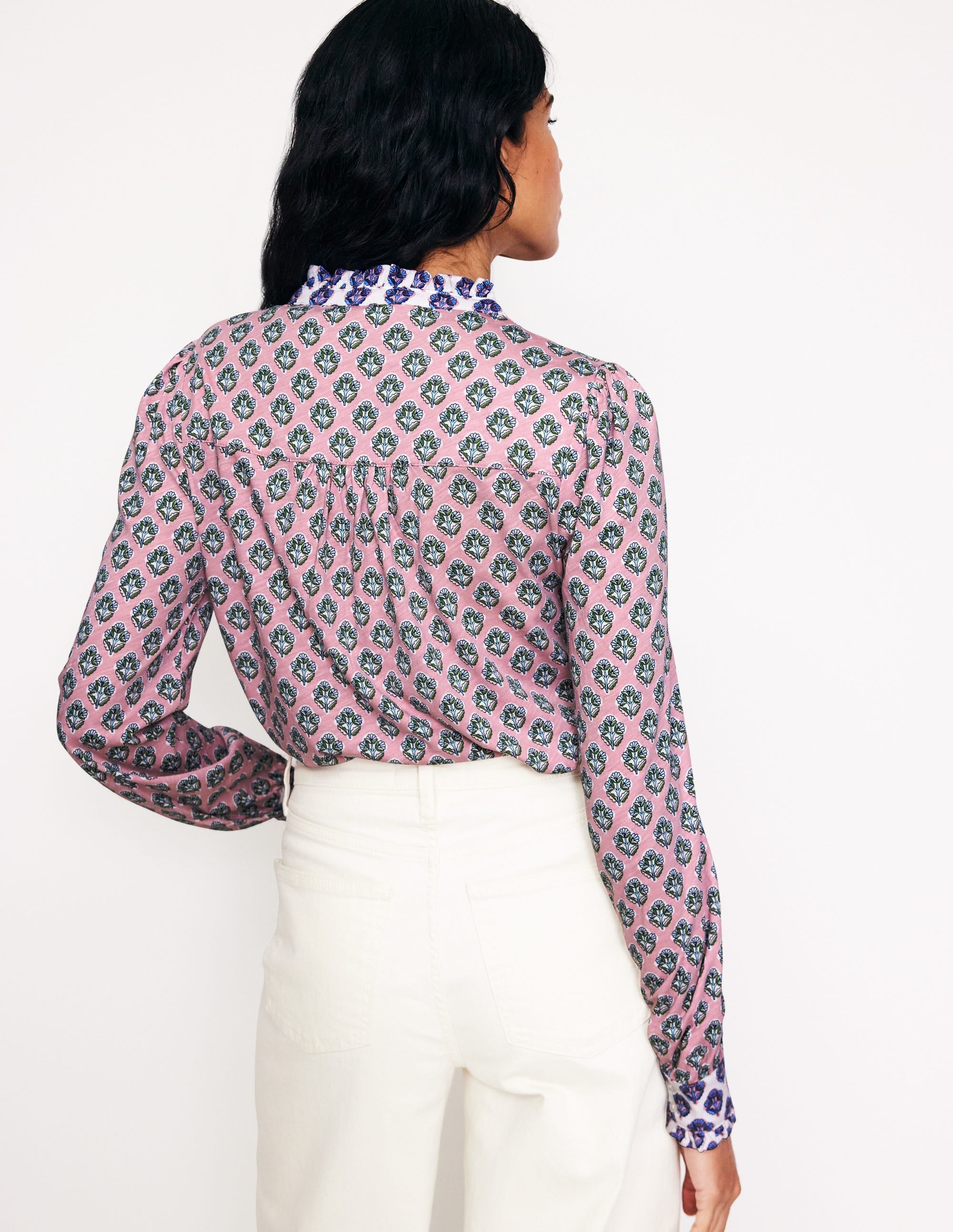 Chemise Caroline en jersey-Quartz, motif Pome Stamp - Image 3