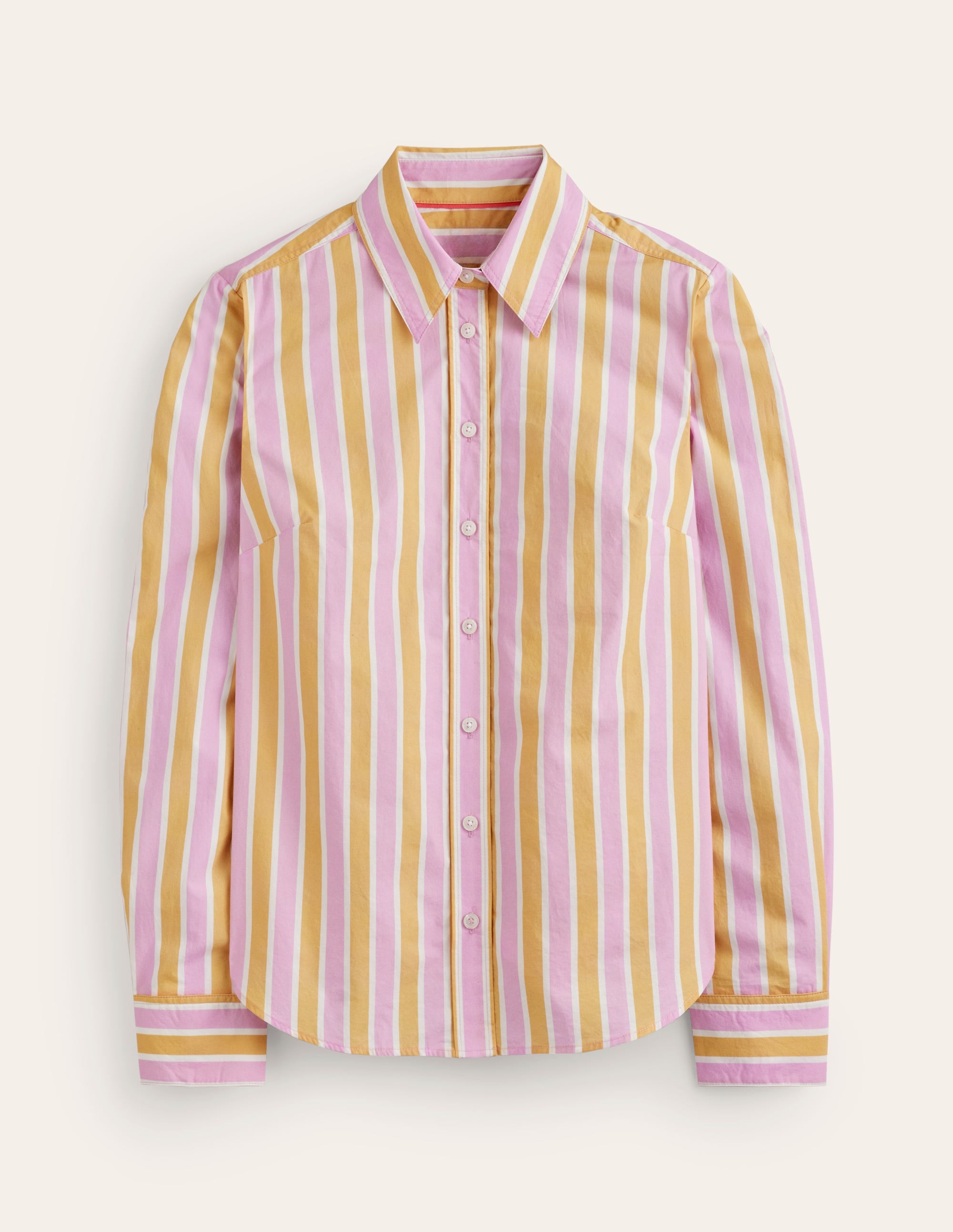 Chemise Sienna en coton-Rayé mauve et jaune - Image 5