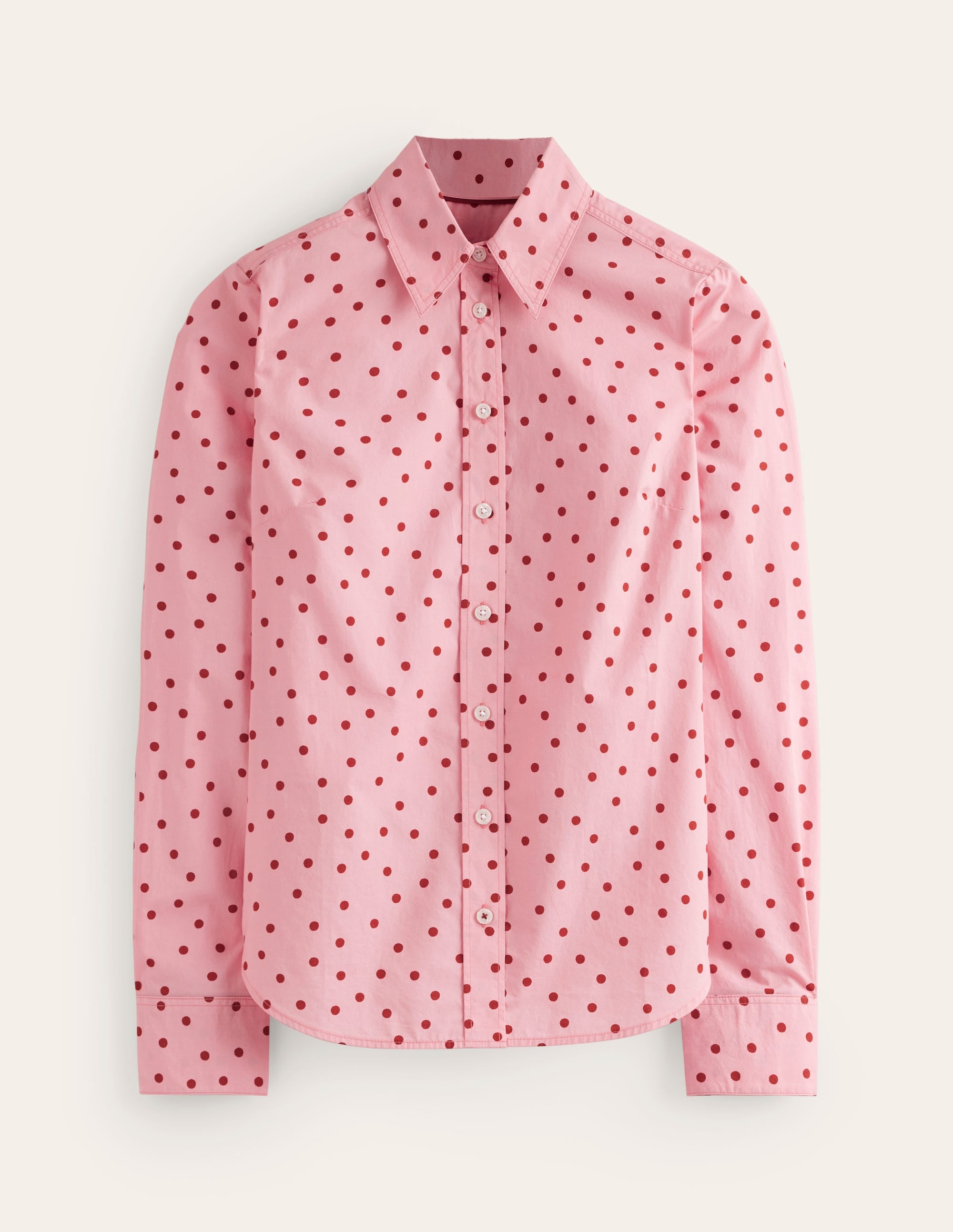 Chemise Sienna en coton-Rose amande, pois épars - Image 5
