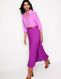 Sienna Silk Shirt-Foxglove Purple