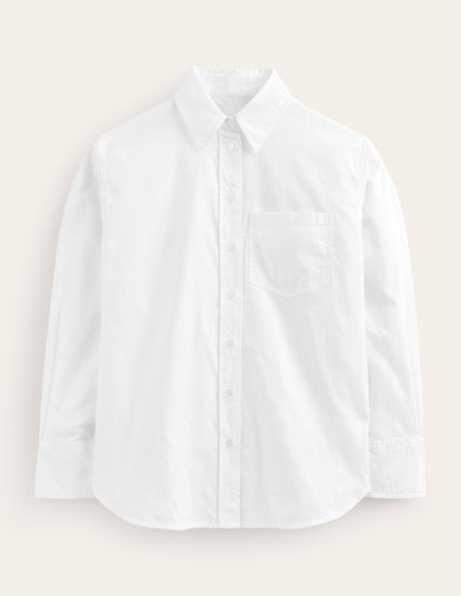 Connie Relaxed Cotton Shirt-White