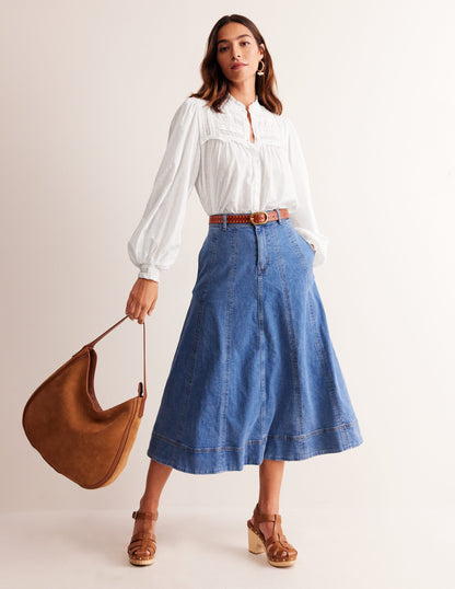 Fabric Interest Top-White-4