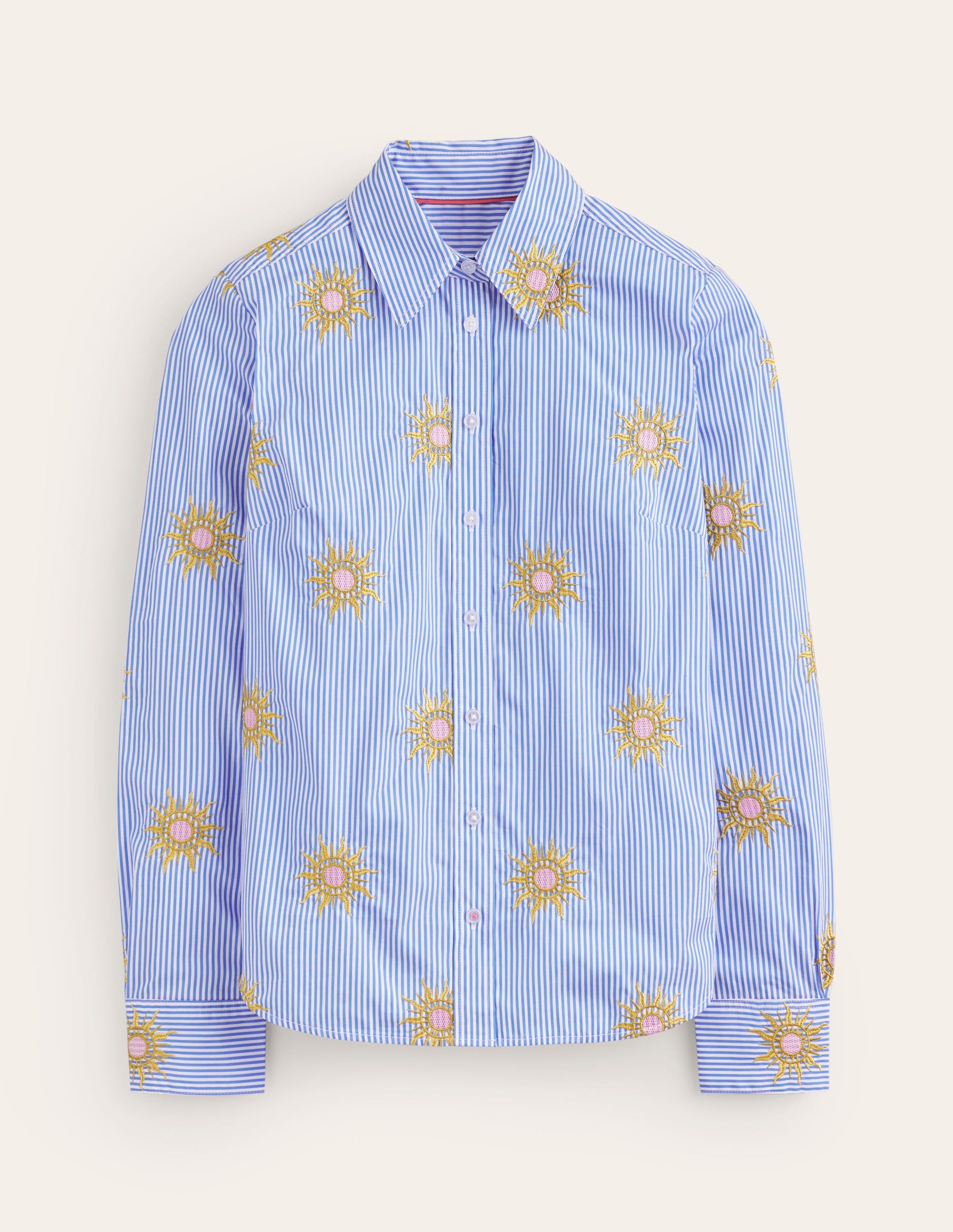 Chemise Sienna saisissante en coton-Soleil, rayé bleu-6