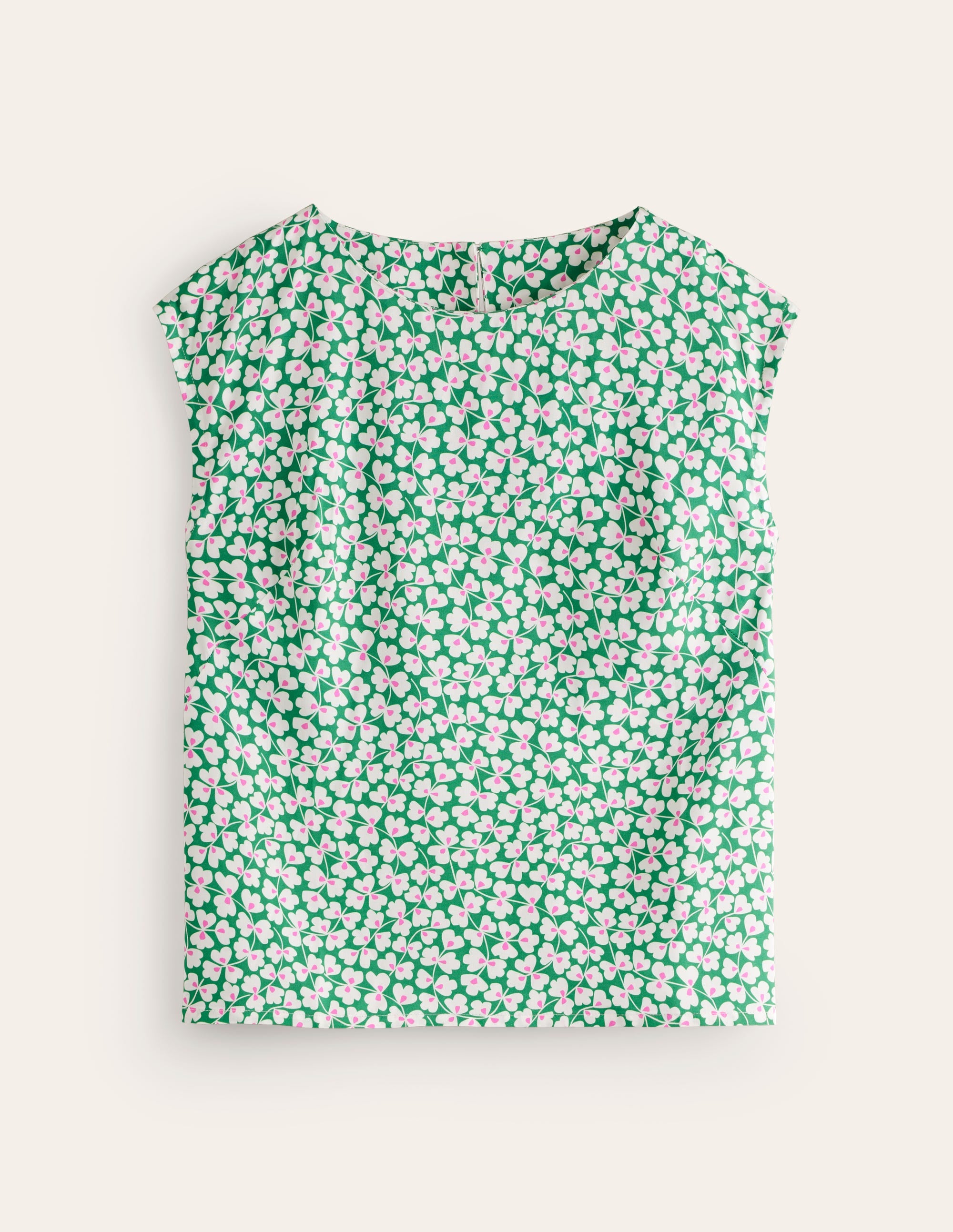 Top moderne-Émeraude profond, motif Clover Whirl - Image 5