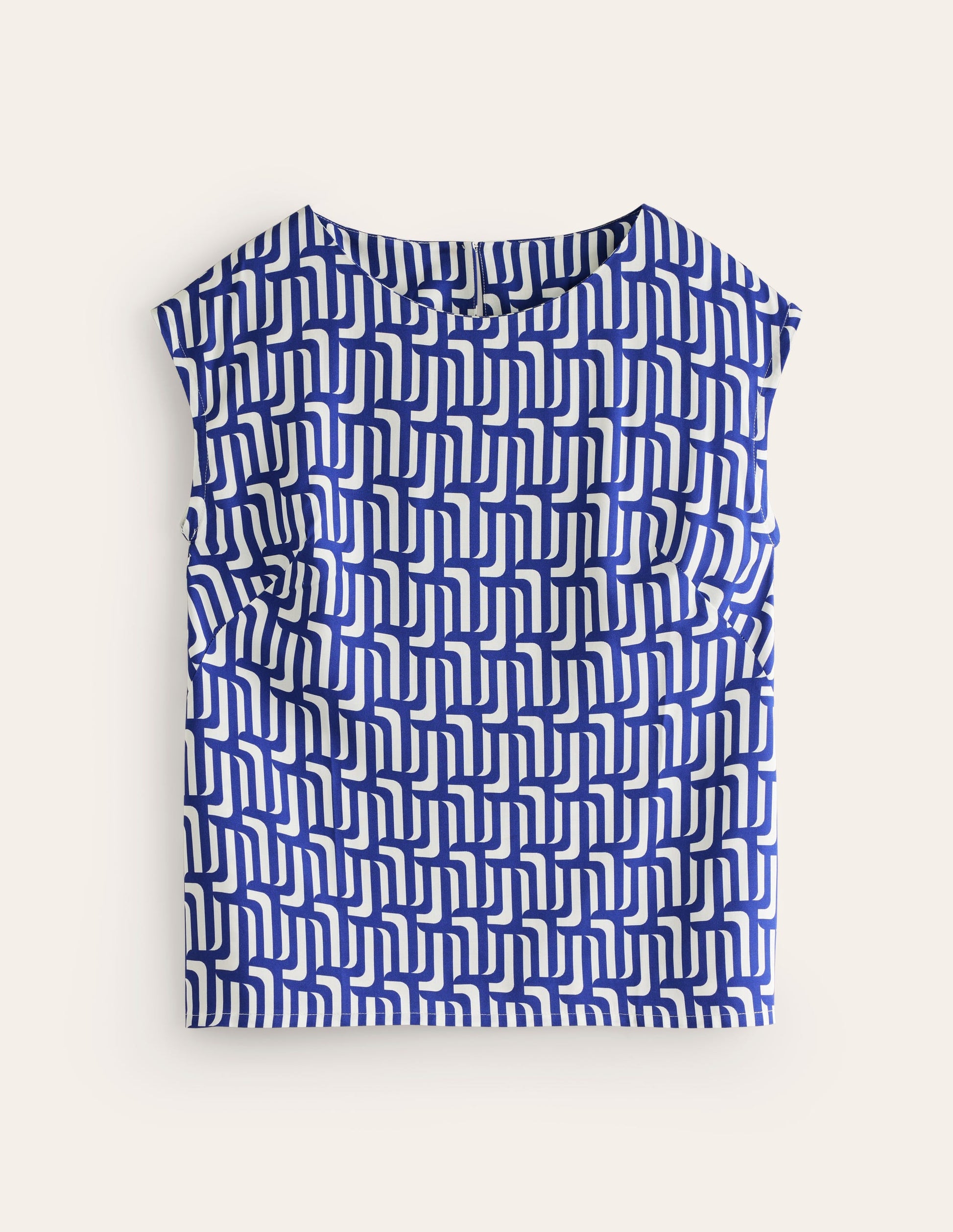 Top moderne-Bleu saphir, motif Falling Geo-5