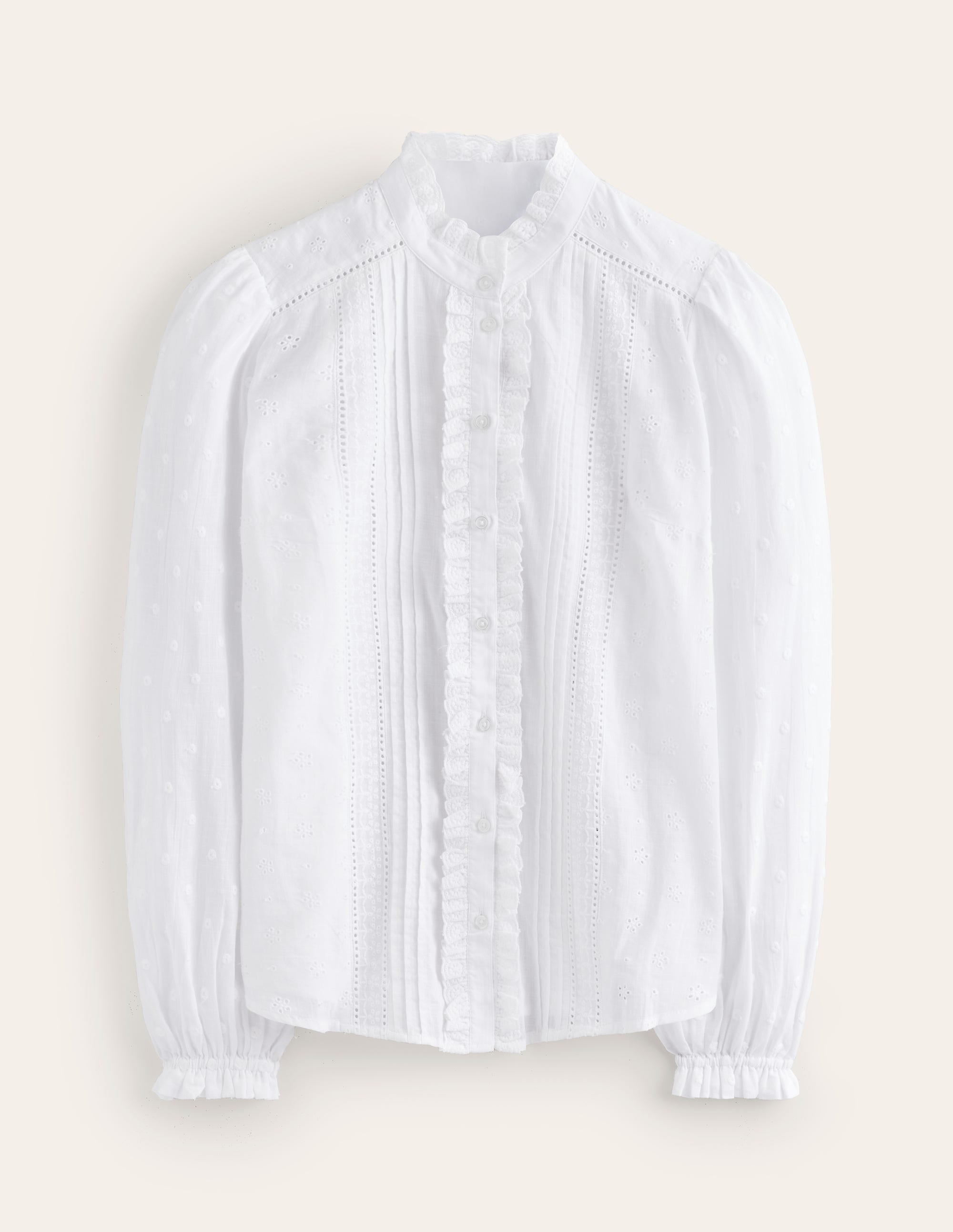 Bluse mit Lochstickerei-Weiß - Image 6