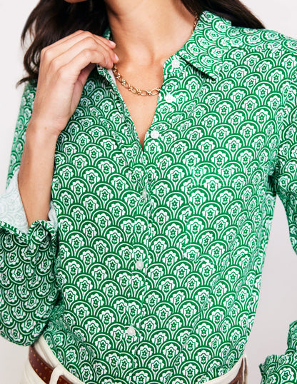 Amelia Jersey-Hemd-Grün, Motiv Trellis Pop-2