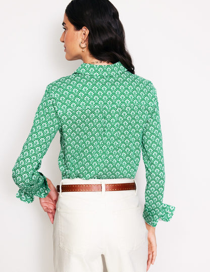 Amelia Jersey-Hemd-Grün, Motiv Trellis Pop-3