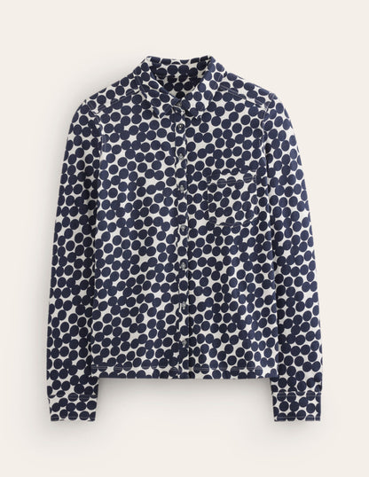 Amelia Jersey-Hemd-Marineblau, Punkte-Cluster-5