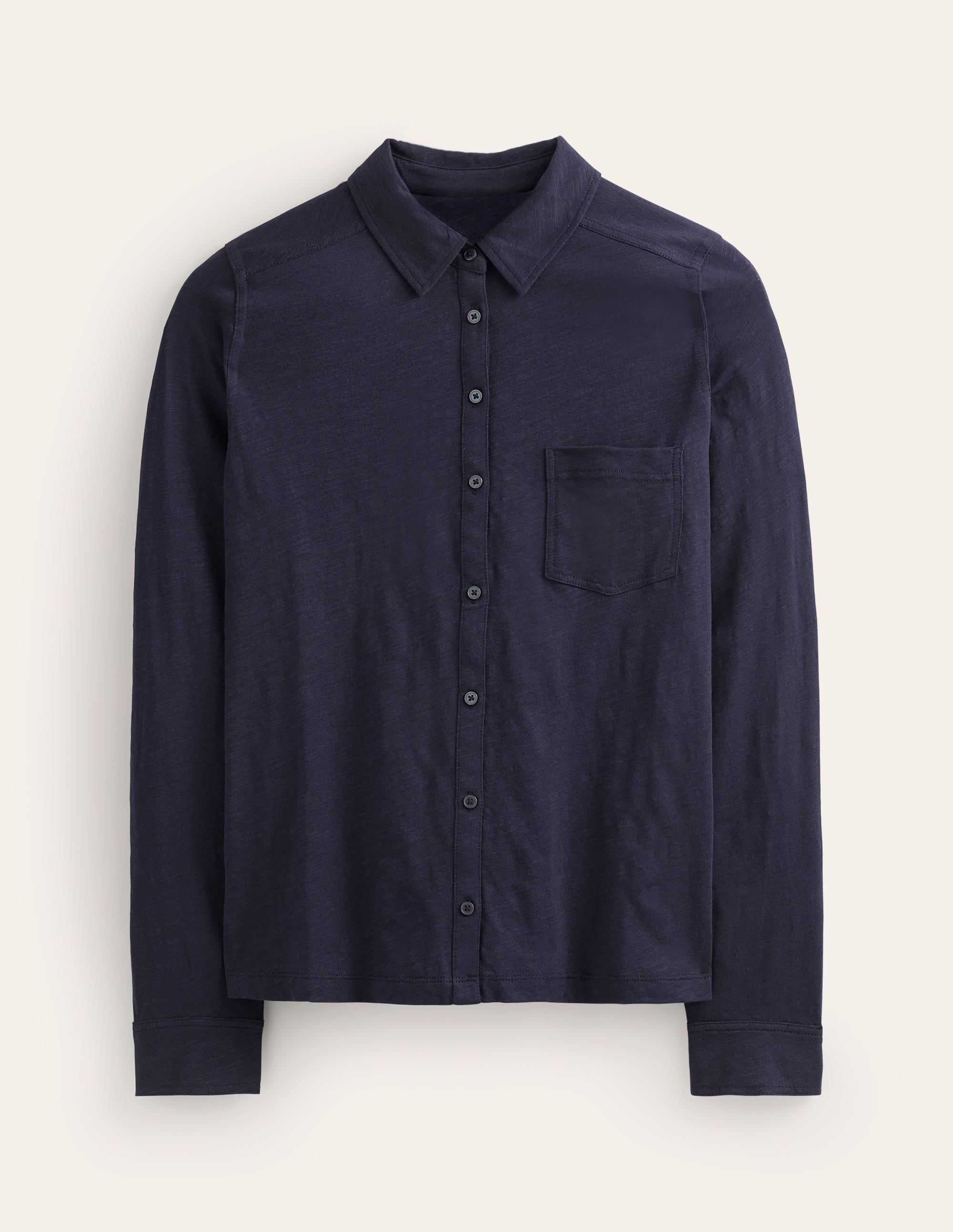 Chemise Amelia en jersey-Bleu Marine, Petits Pois - Image 5