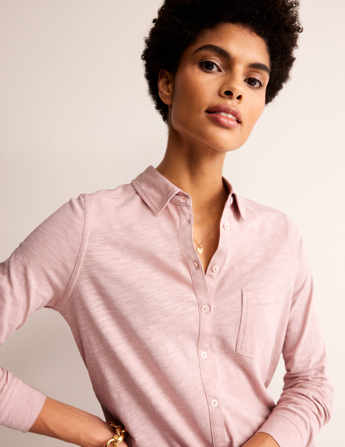 Amelia Jersey-Hemd-Milchshake - Image 1