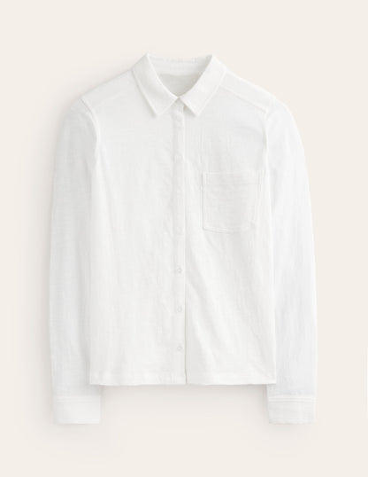 Amelia Jersey Shirt-White