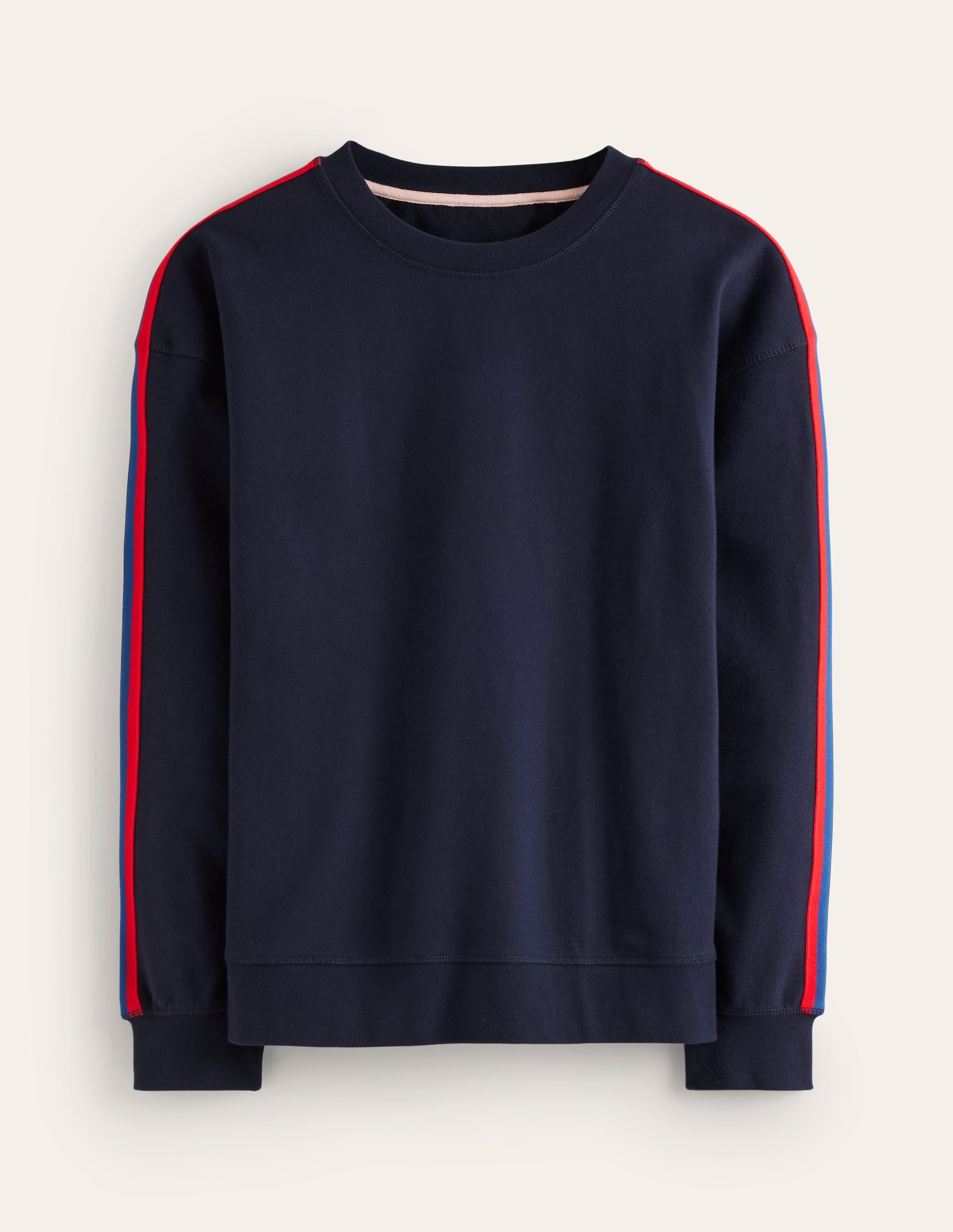 Sweat Emi décontracté-Bleu marine à rayures latérales - Image 6