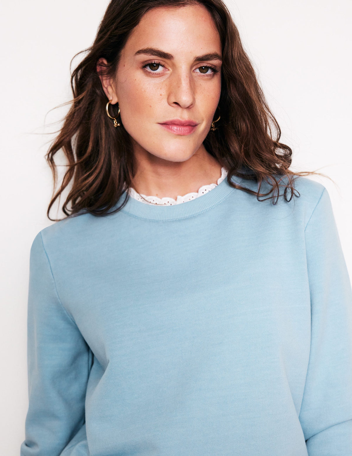 Sweatshirt mit Lochstickerei-Black-1