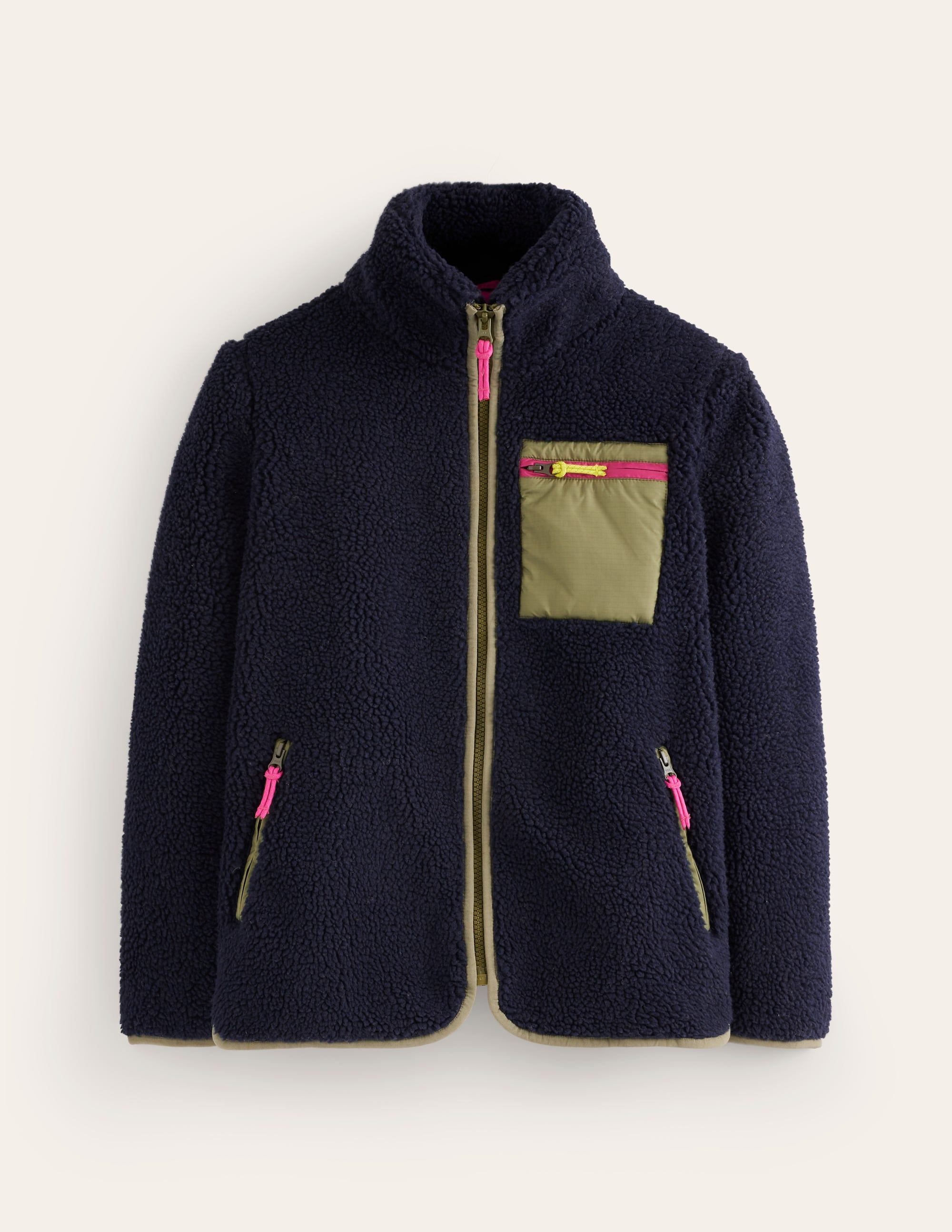 Veste polaire Truro en borg-Bleu Marine, Petits Pois - Image 6