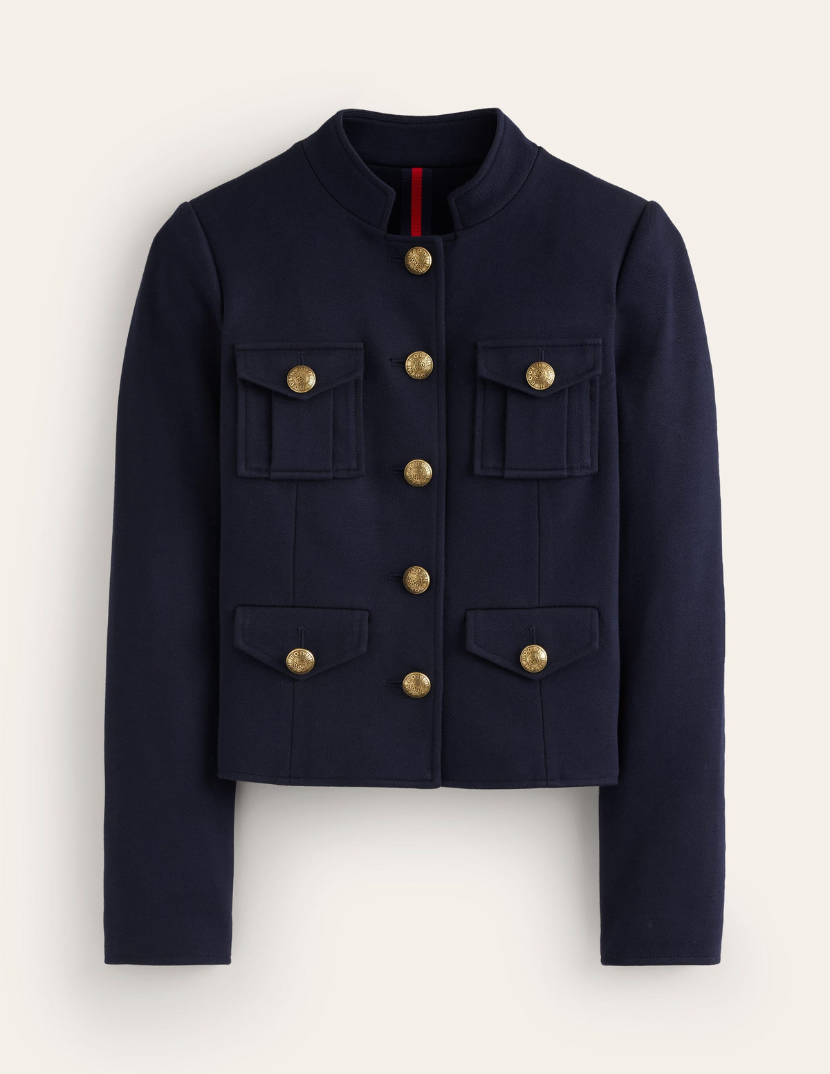 Ponte-Jacke im Militärstil-Aqua Marine Marl - Image 7