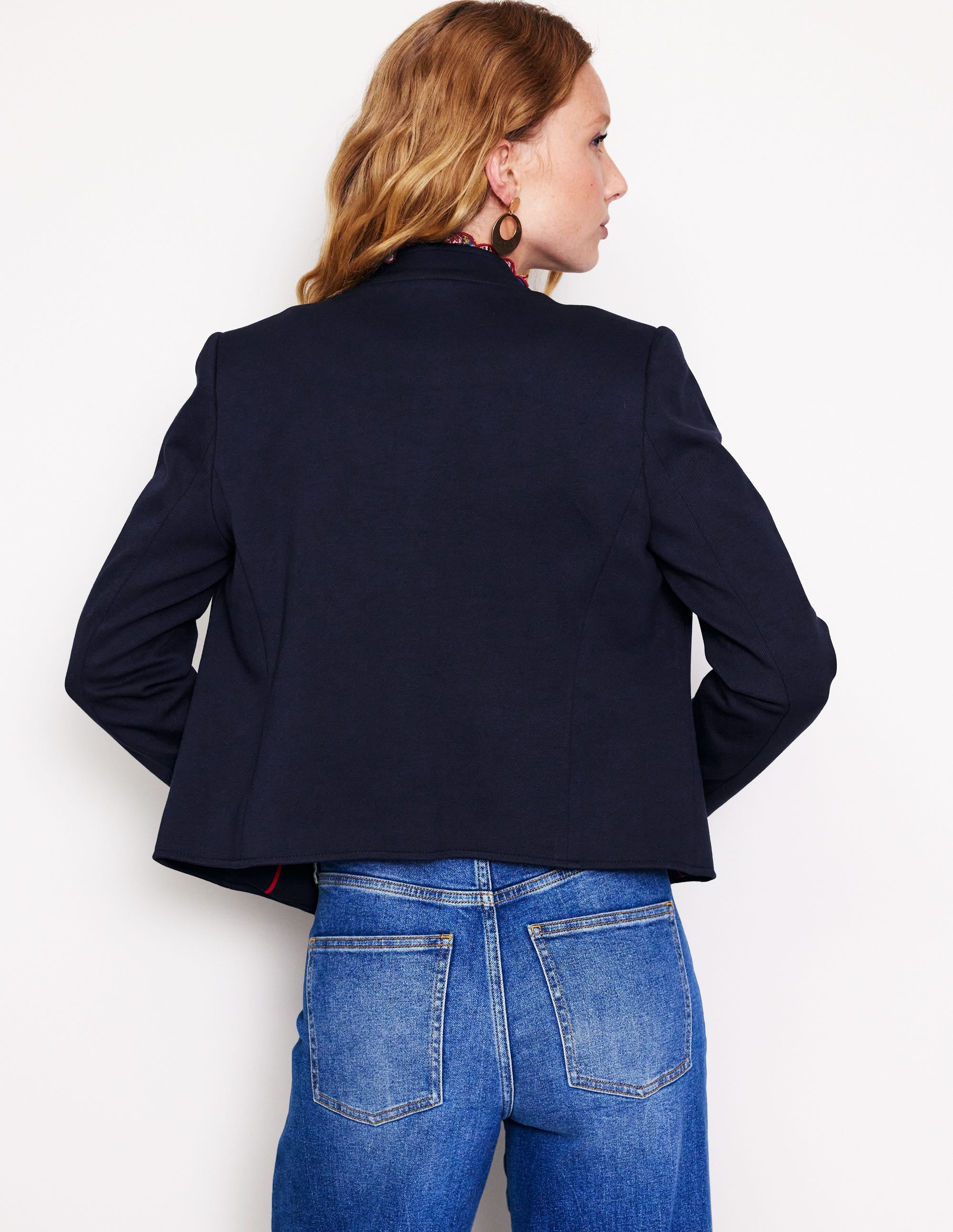Ponte-Jacke im Militärstil-Aqua Marine Marl - Image 3
