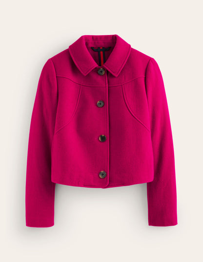 Oxford Melton Jacket-Cherry Jam