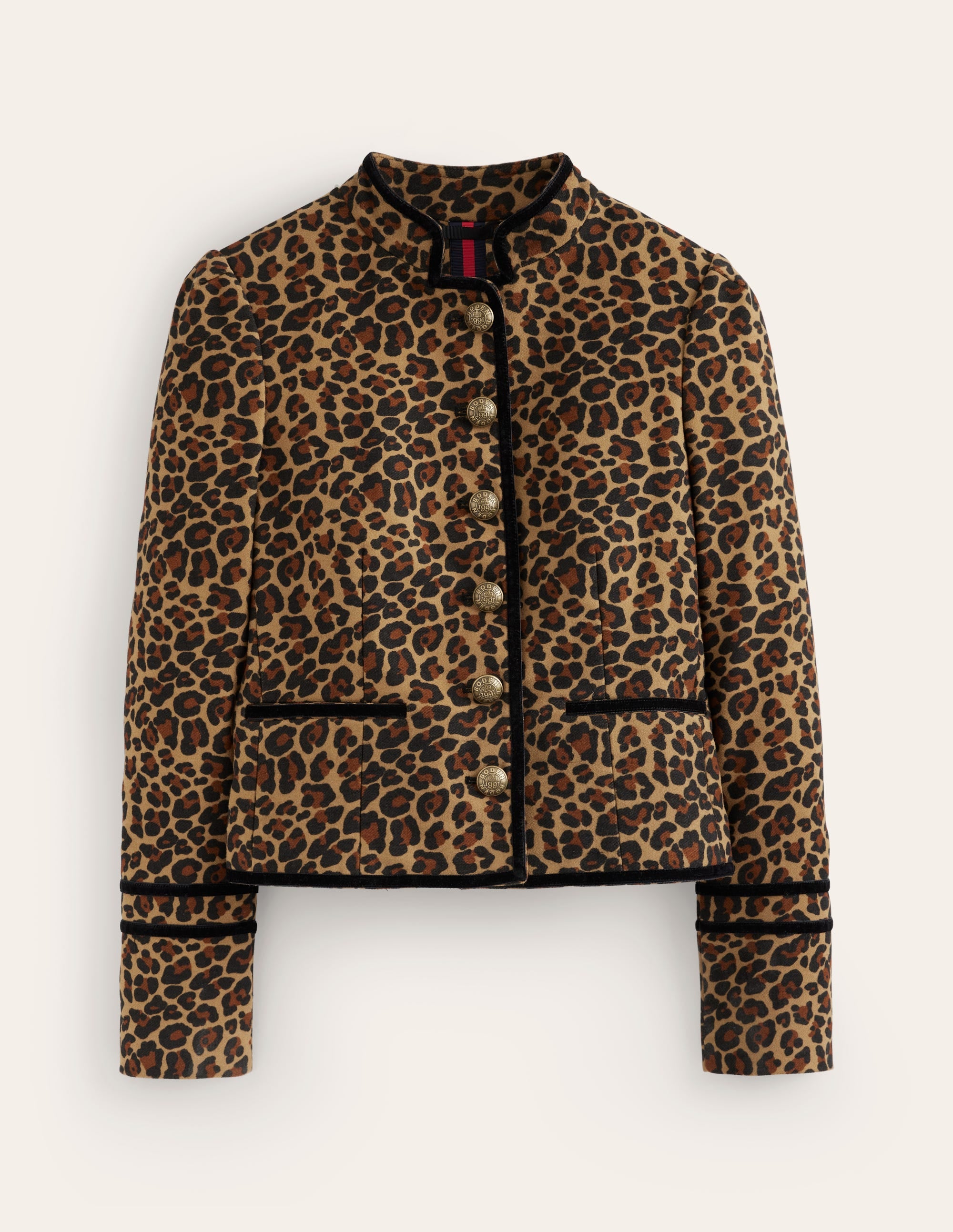Veste Cambridge style militaire-Cœurs folk rouge rockabilly - Image 6