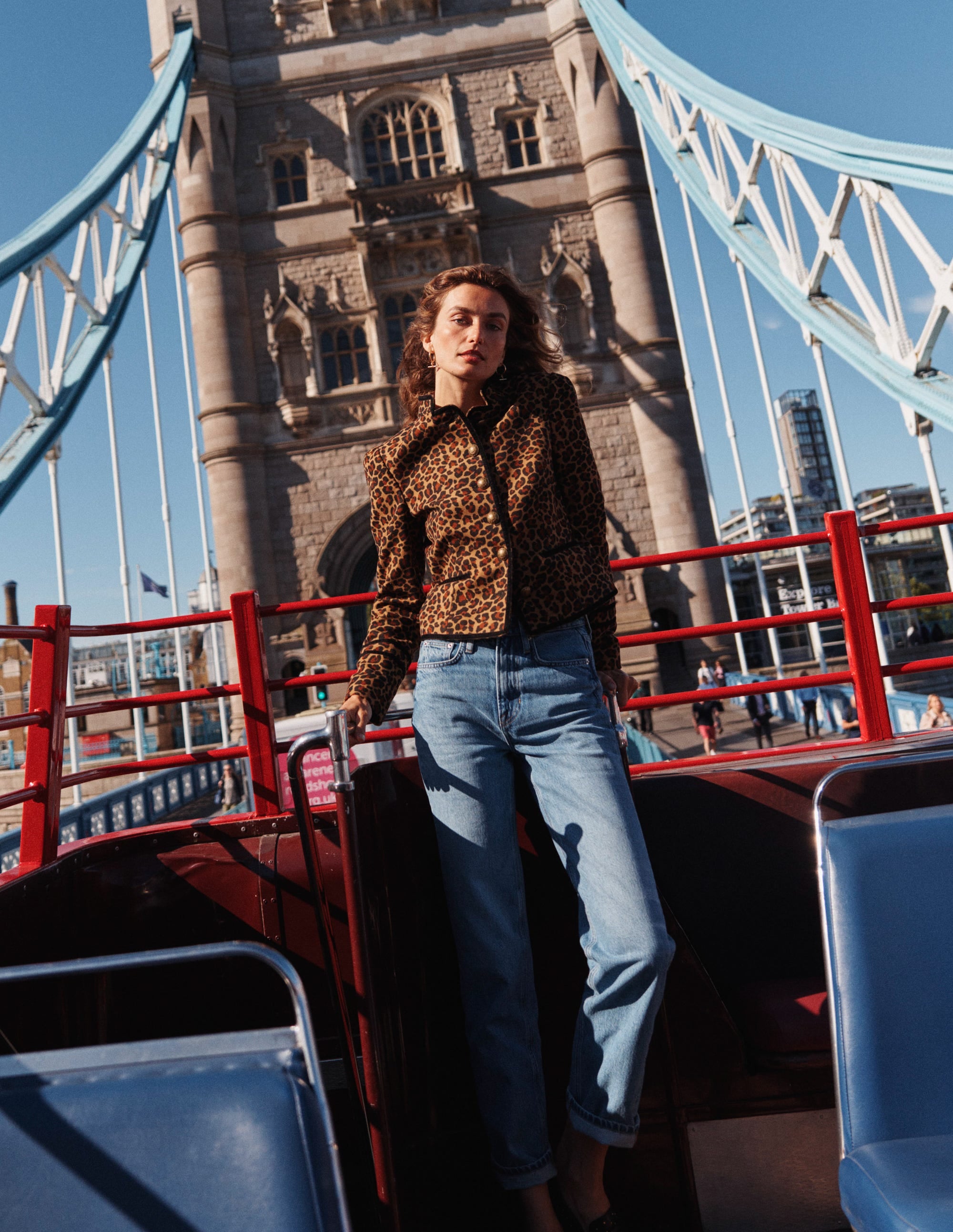 Veste Cambridge style militaire-Cœurs folk rouge rockabilly - Image 5
