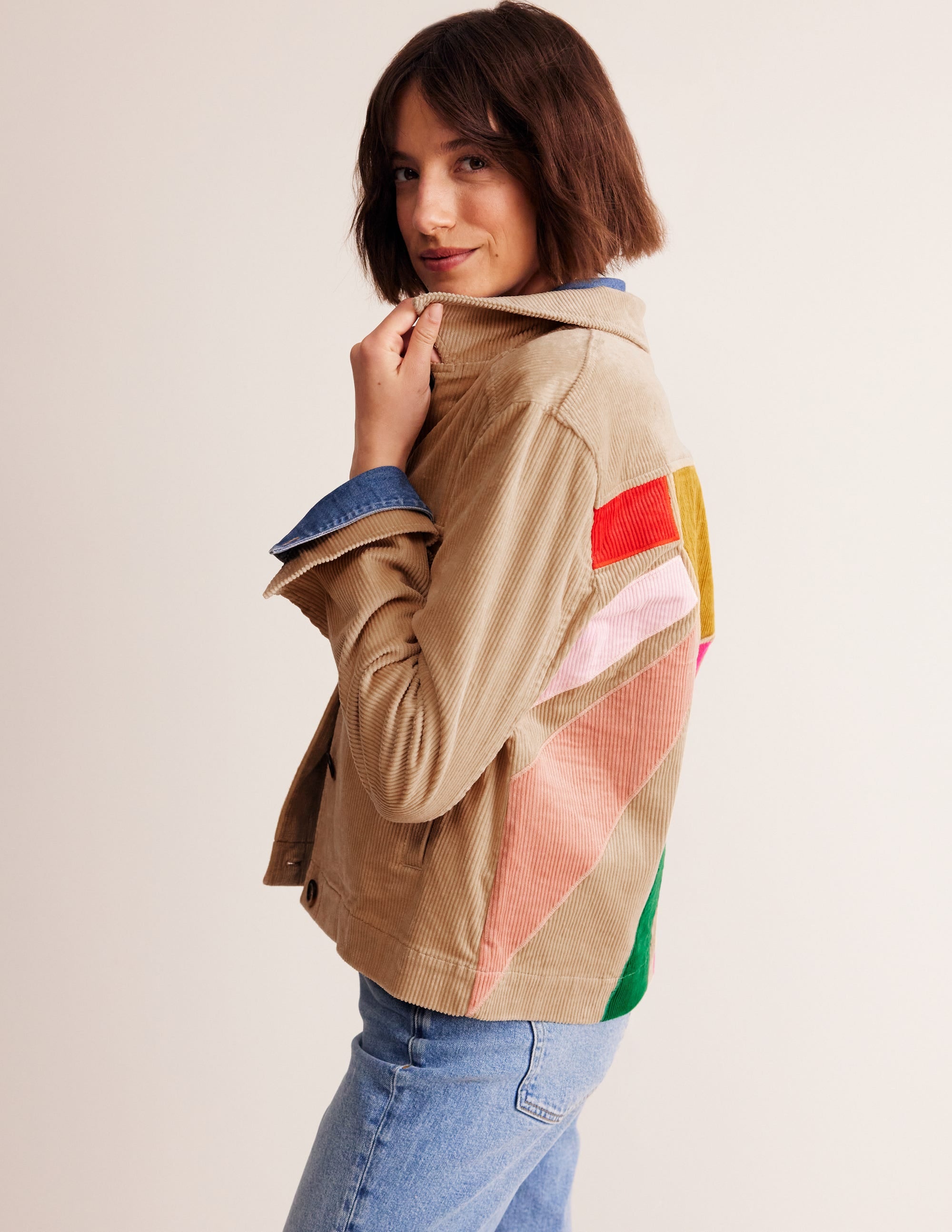 Veste en velours côtelé-Soleil appliqué - Image 2