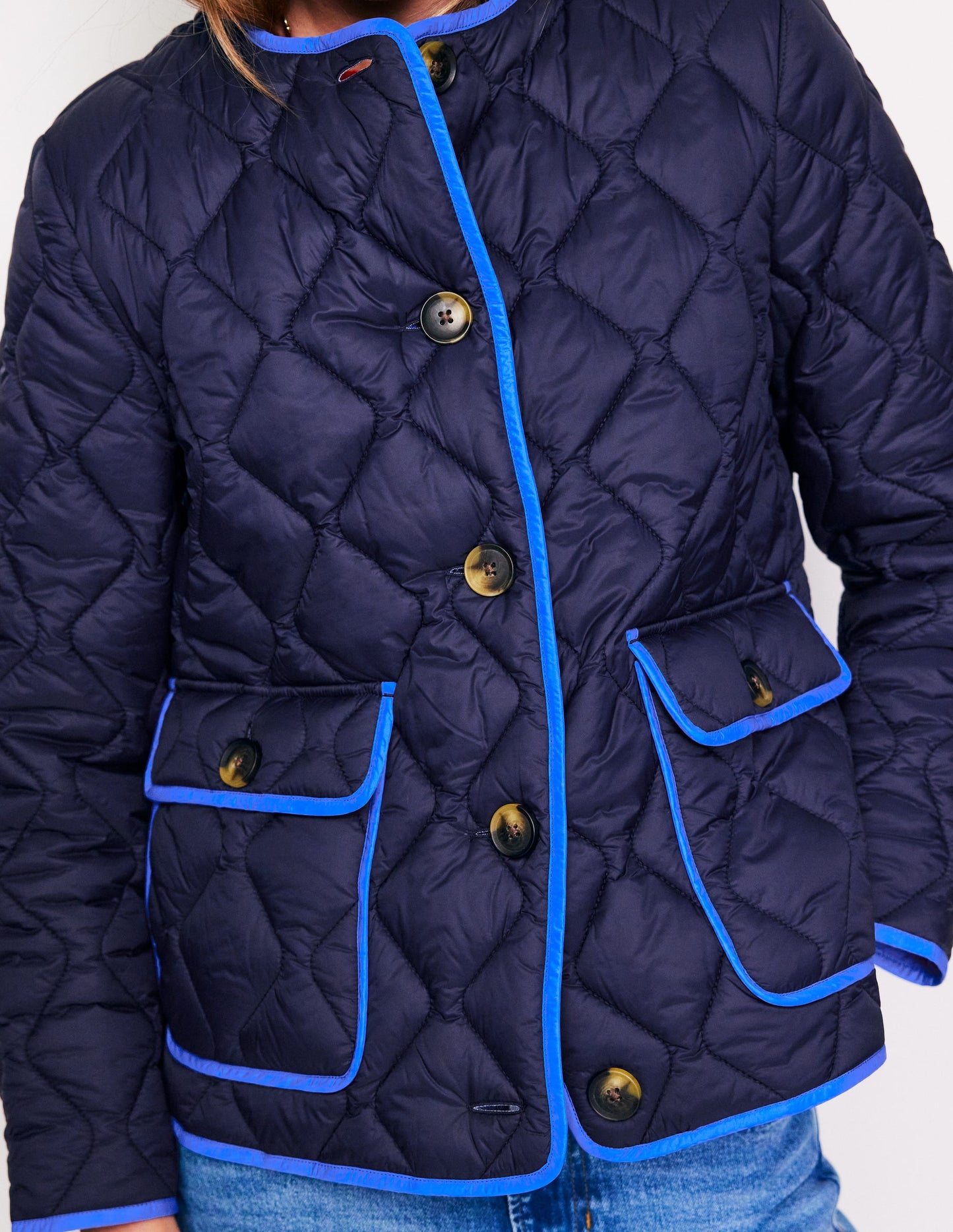 Derby Steppjacke-Marineblau, Tigerauge