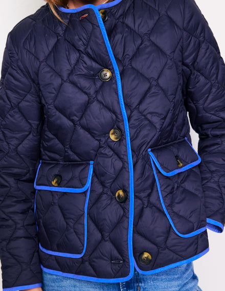 Derby Steppjacke-Marineblau, Tigerauge