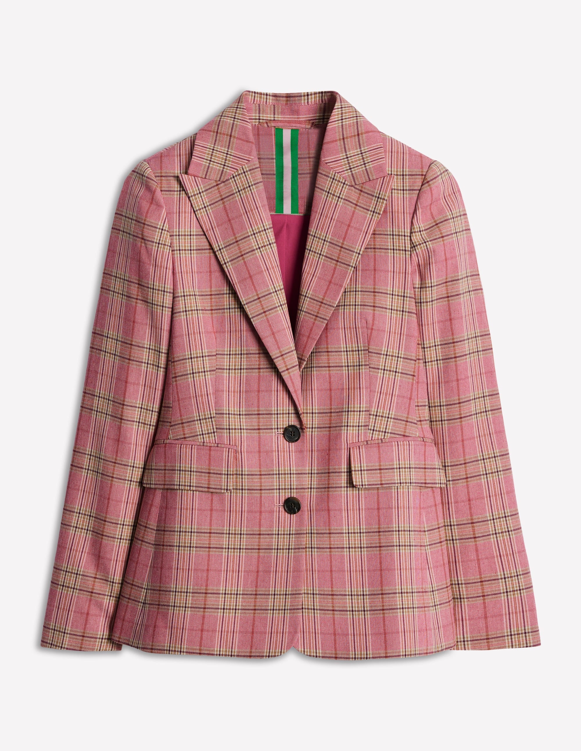Blazer Marylebone en coton-Carreaux roses - Image 6