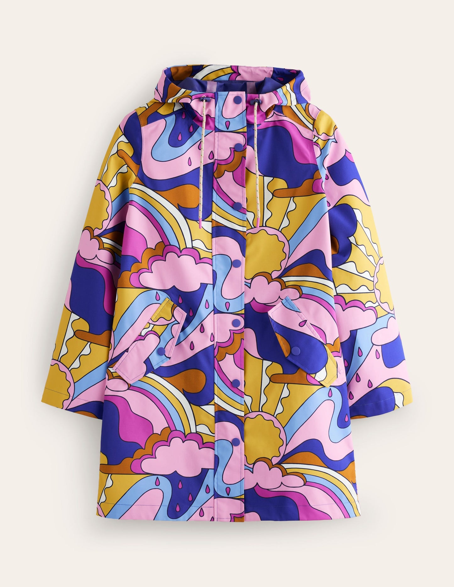 Wells Wasserdichter Mantel mit Kapuze-Punkte