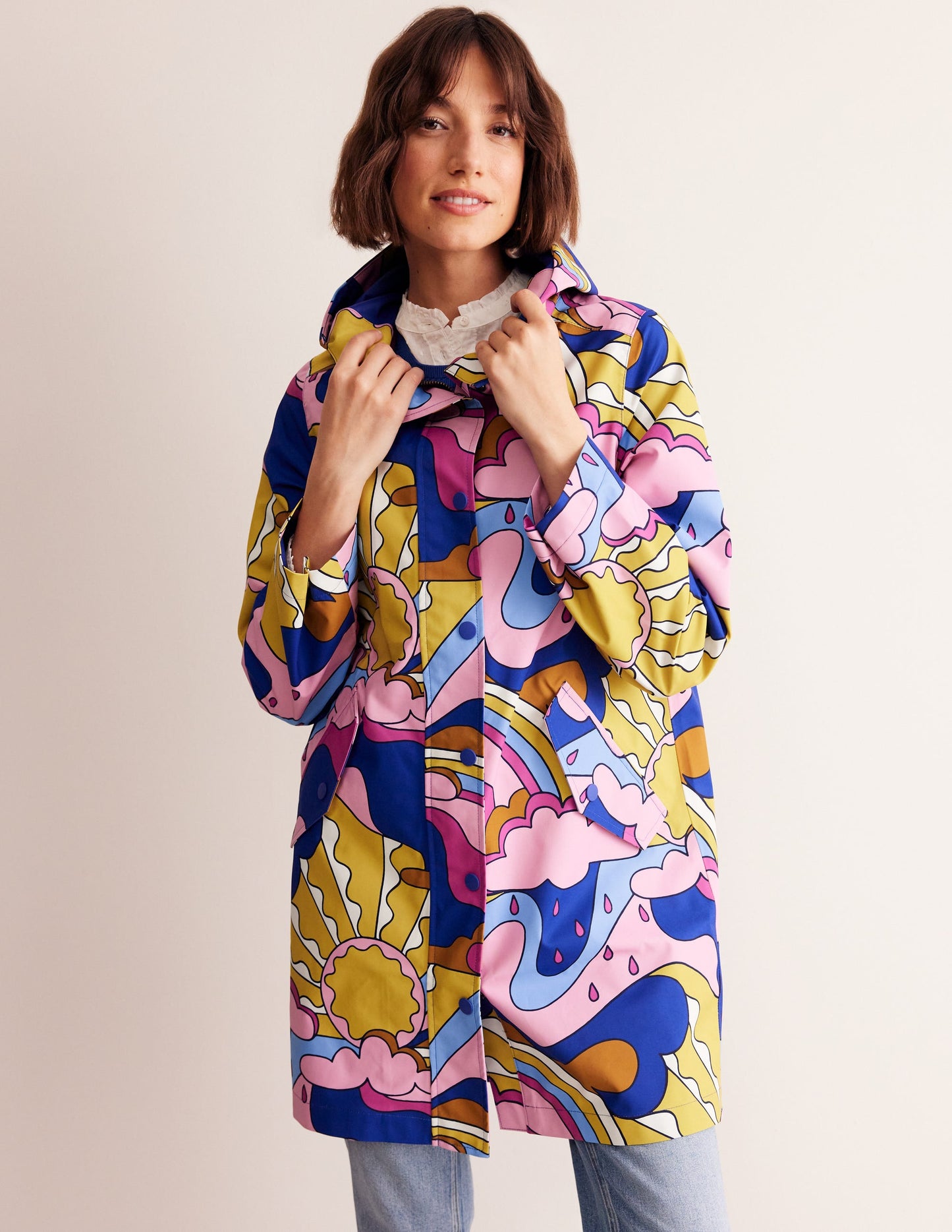 Wells Wasserdichter Mantel mit Kapuze-Punkte