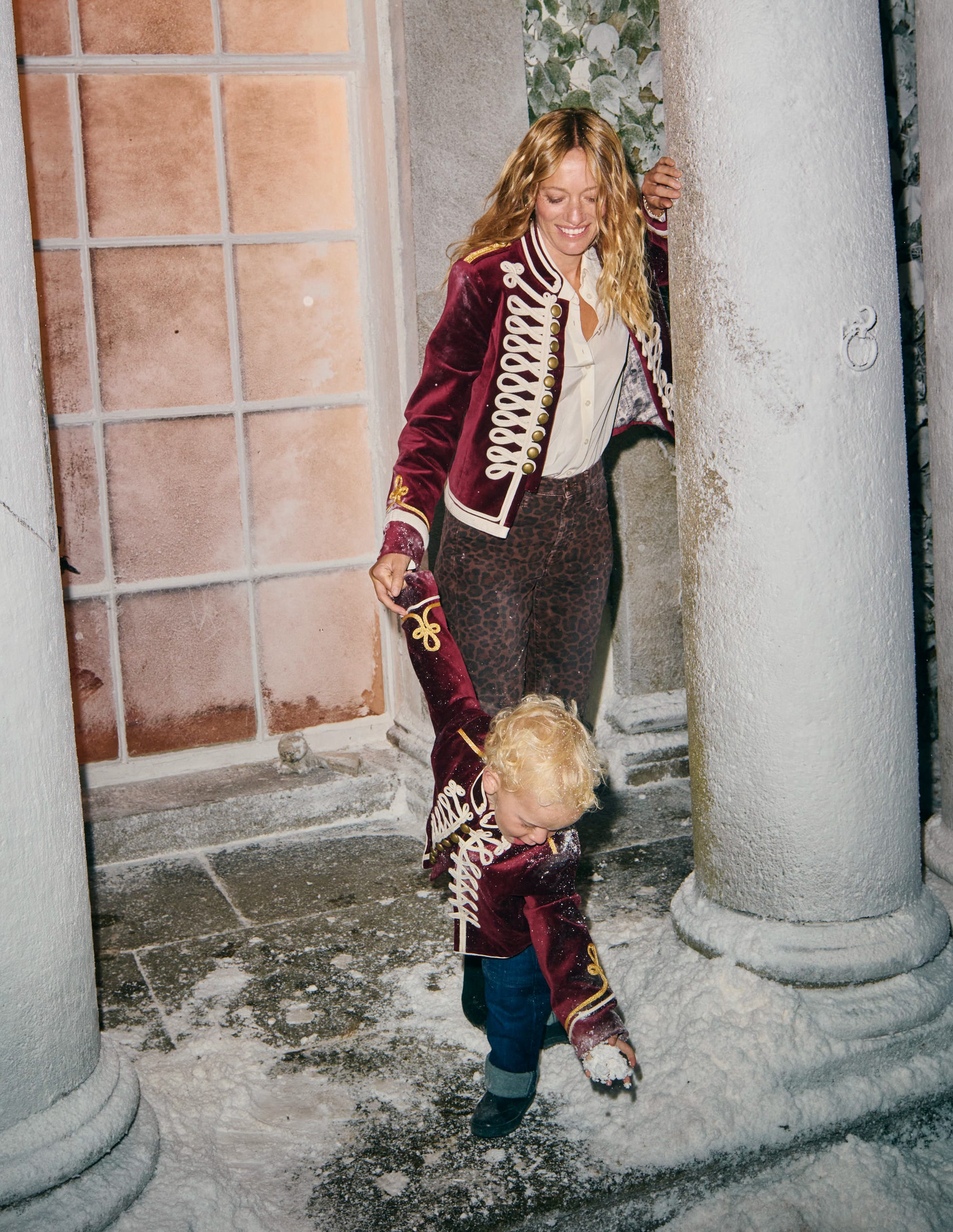 Veste style militaire en velours-Cabernet - Image 6