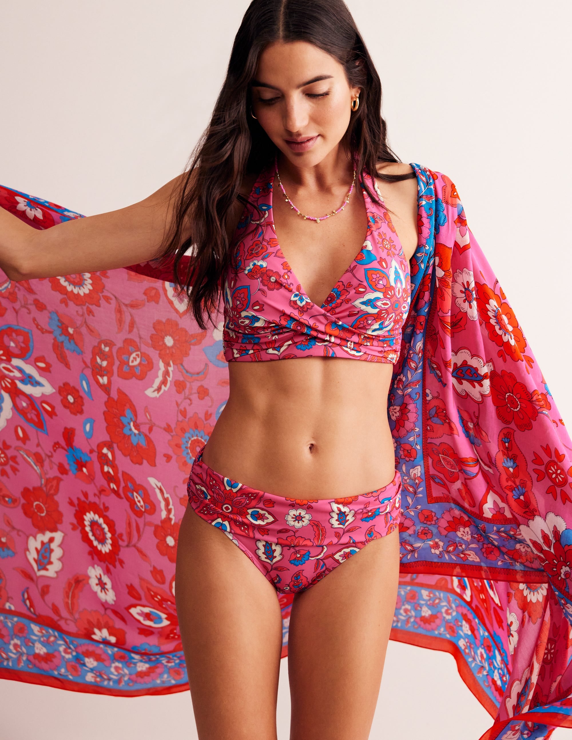 Sarong-Schal mit Muster-Partypink, Floraler Zweig - Image 1