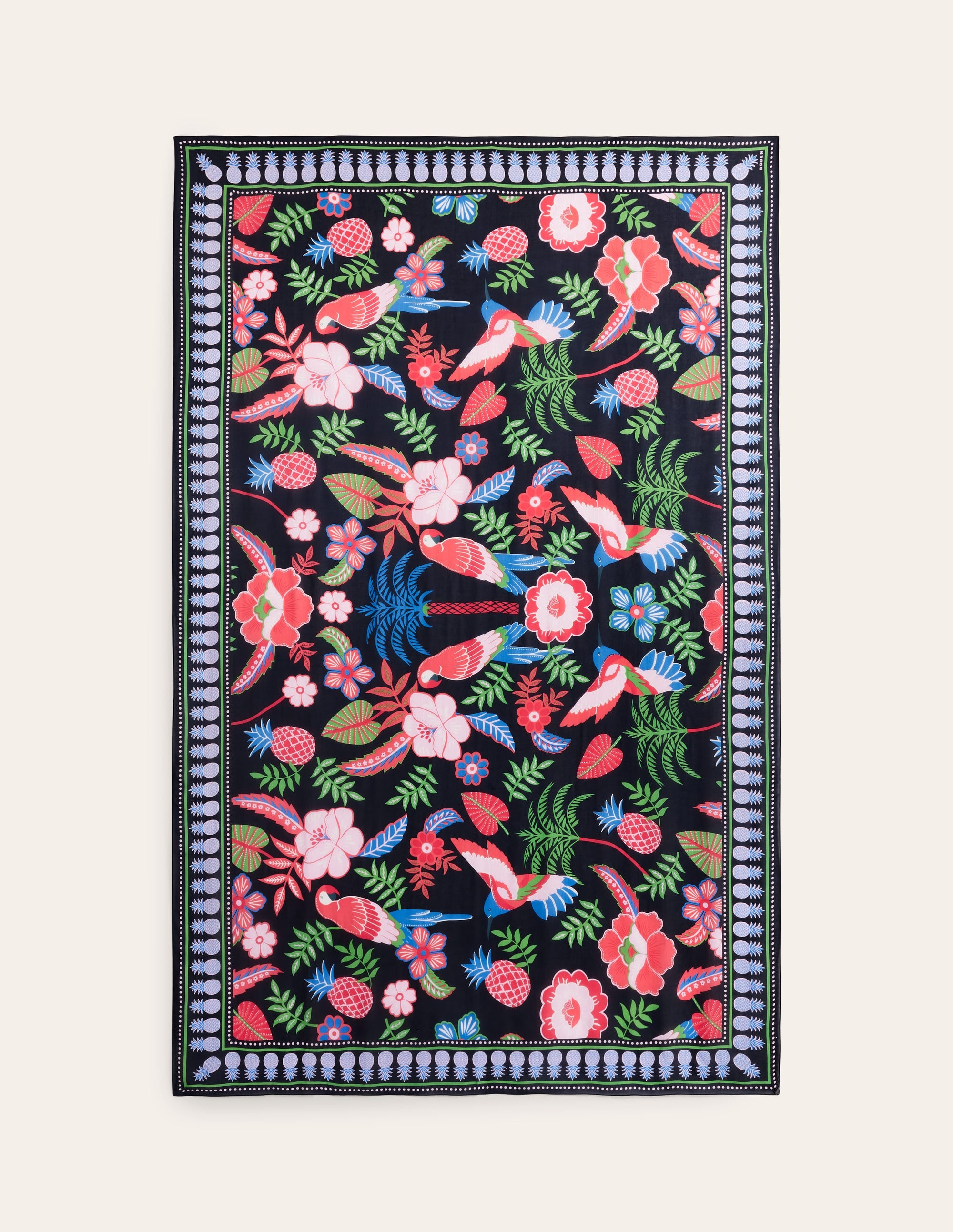 Foulard imprimé façon paréo-Multi, perroquet tropical - Image 4