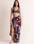 Foulard imprimé façon paréo-Multi, perroquet tropical