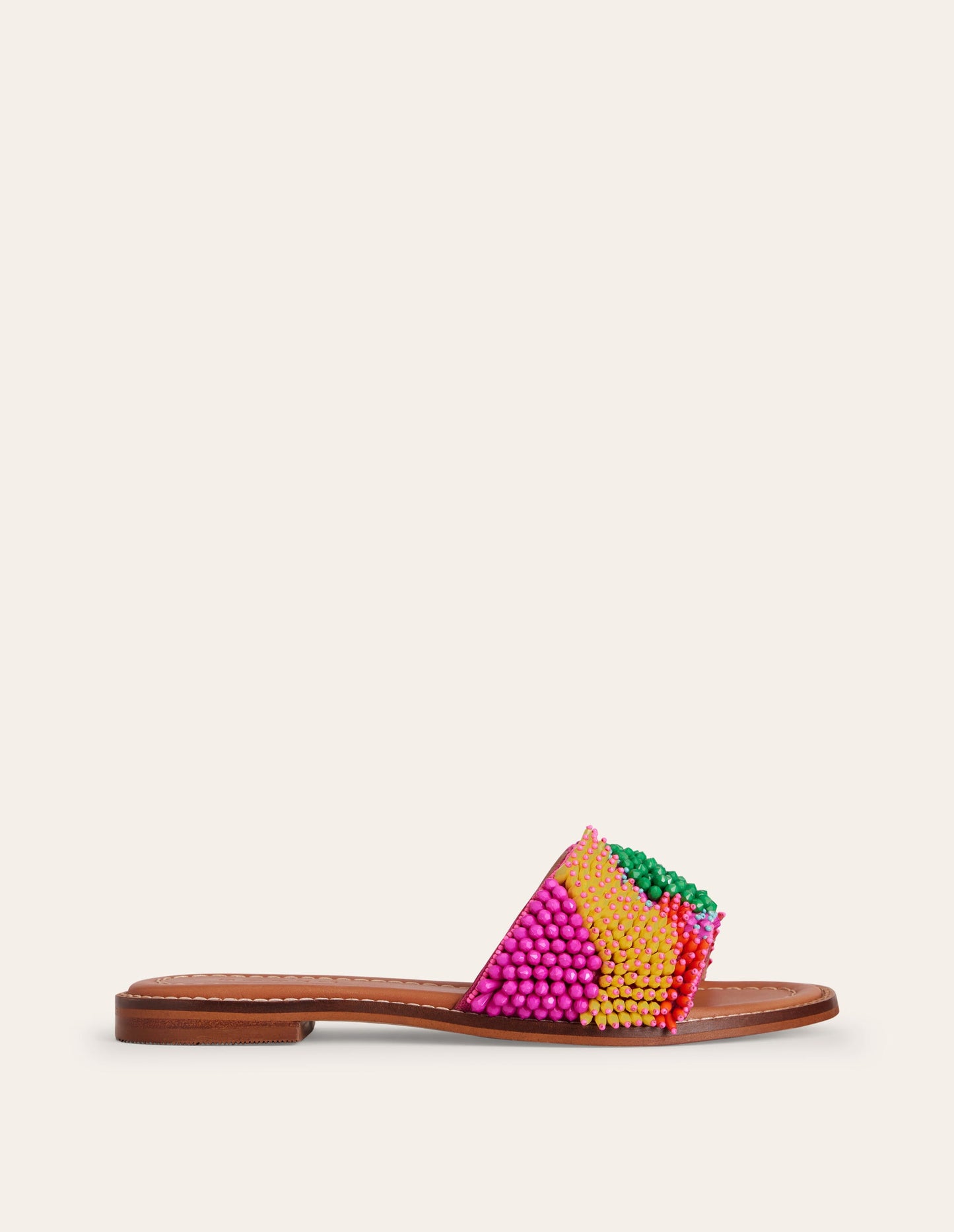 Multi Bead Flat Sandal-Multi