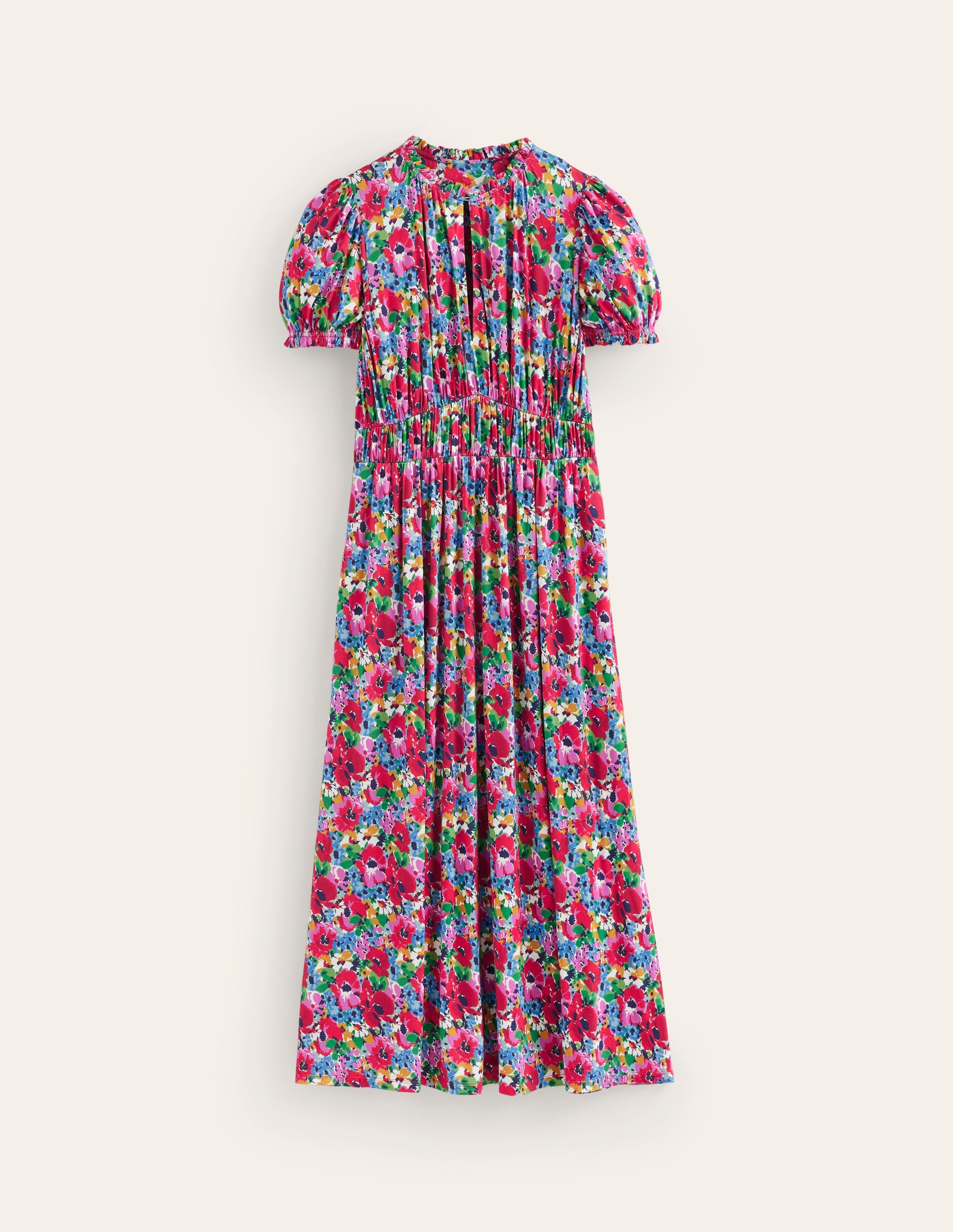 Robe midi style 40s Rosanna en jersey-Beacon Monkey Palm - Image 5