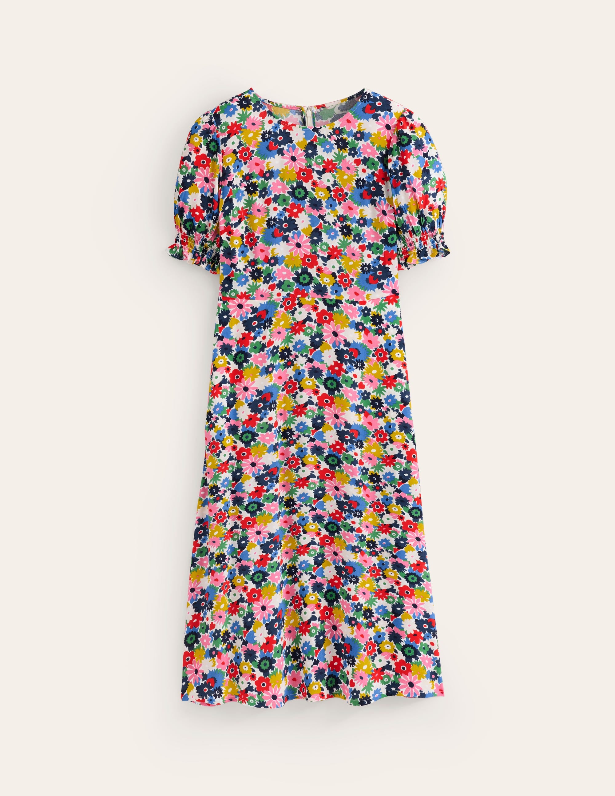 Robe midi style 40s Corinne-Multi, motif Paintbox Ditsy - Image 5