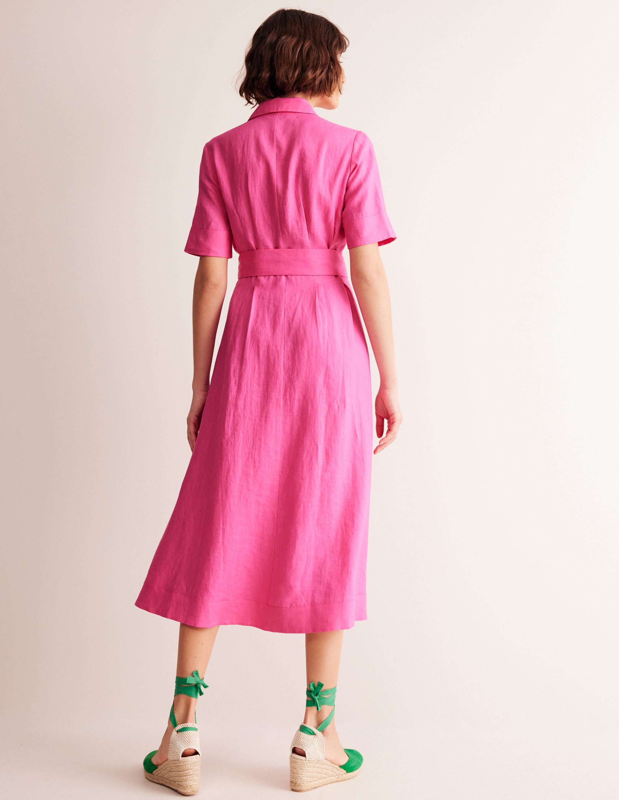 Louise Midi-Hemdblusenkleid aus Leinen-Beacon - Image 3