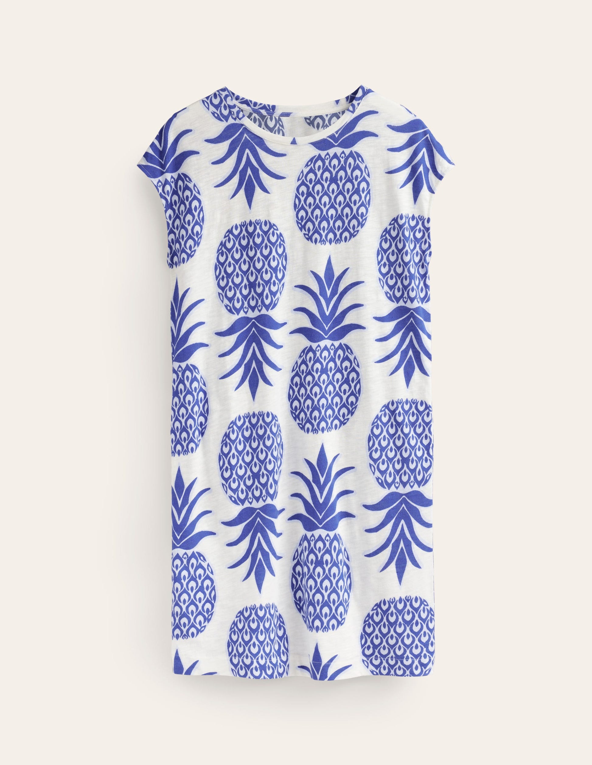 Leah T-Shirt-Kleid aus Jersey-Surf The Web, Ananas Knallig-5