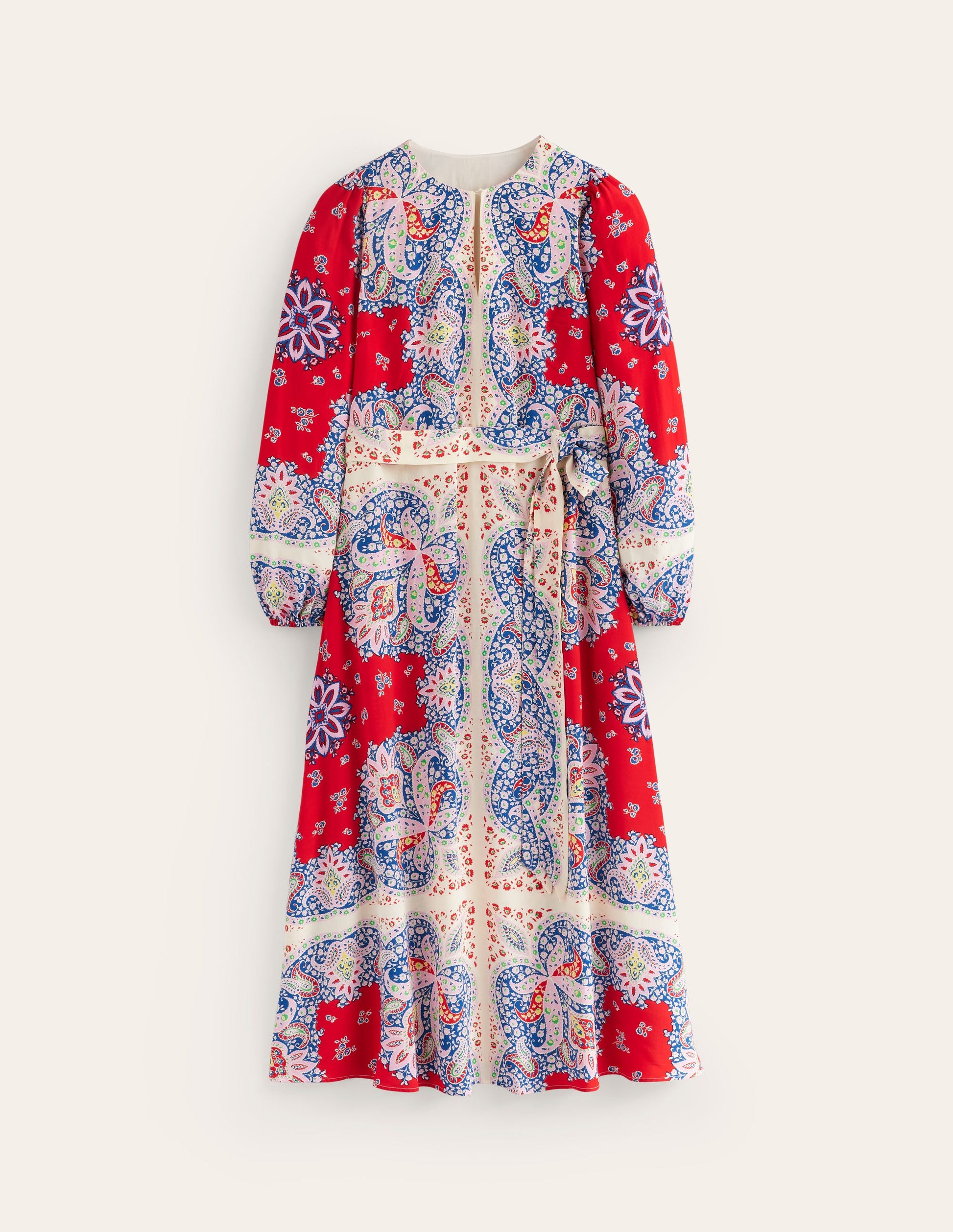 Occasion Blouson Maxi Dress-Rubicondo, Ornate Paisley-7