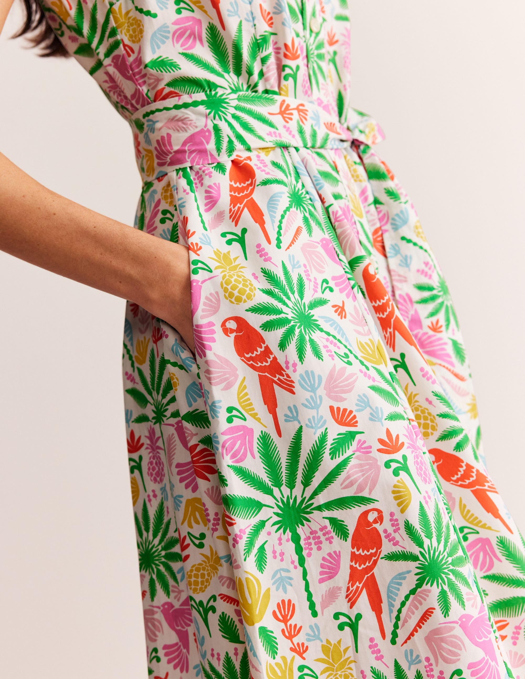 Robe-chemise Amy sans manches-Multi, paradis tropical - Image 2