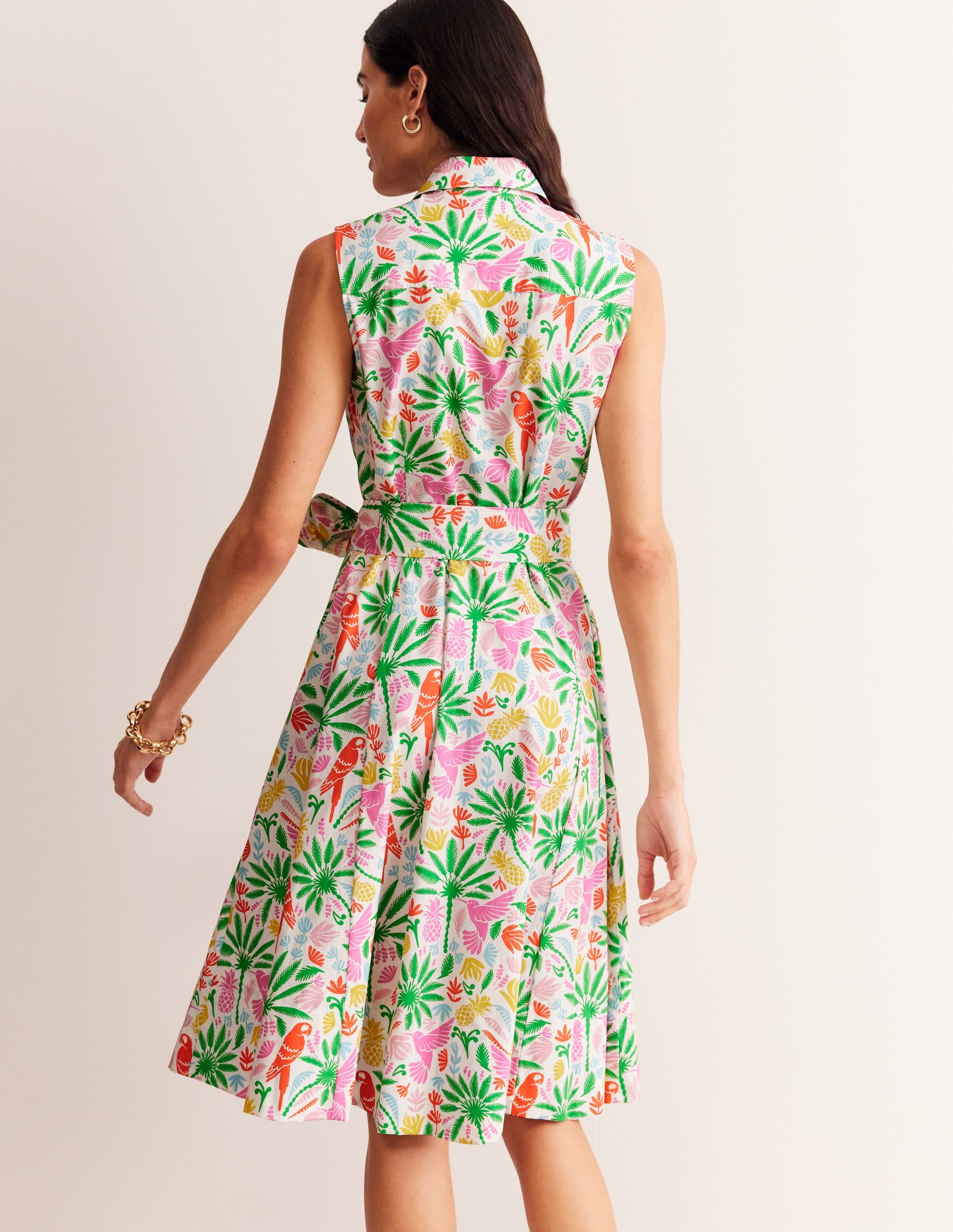 Robe-chemise Amy sans manches-Multi, paradis tropical - Image 3