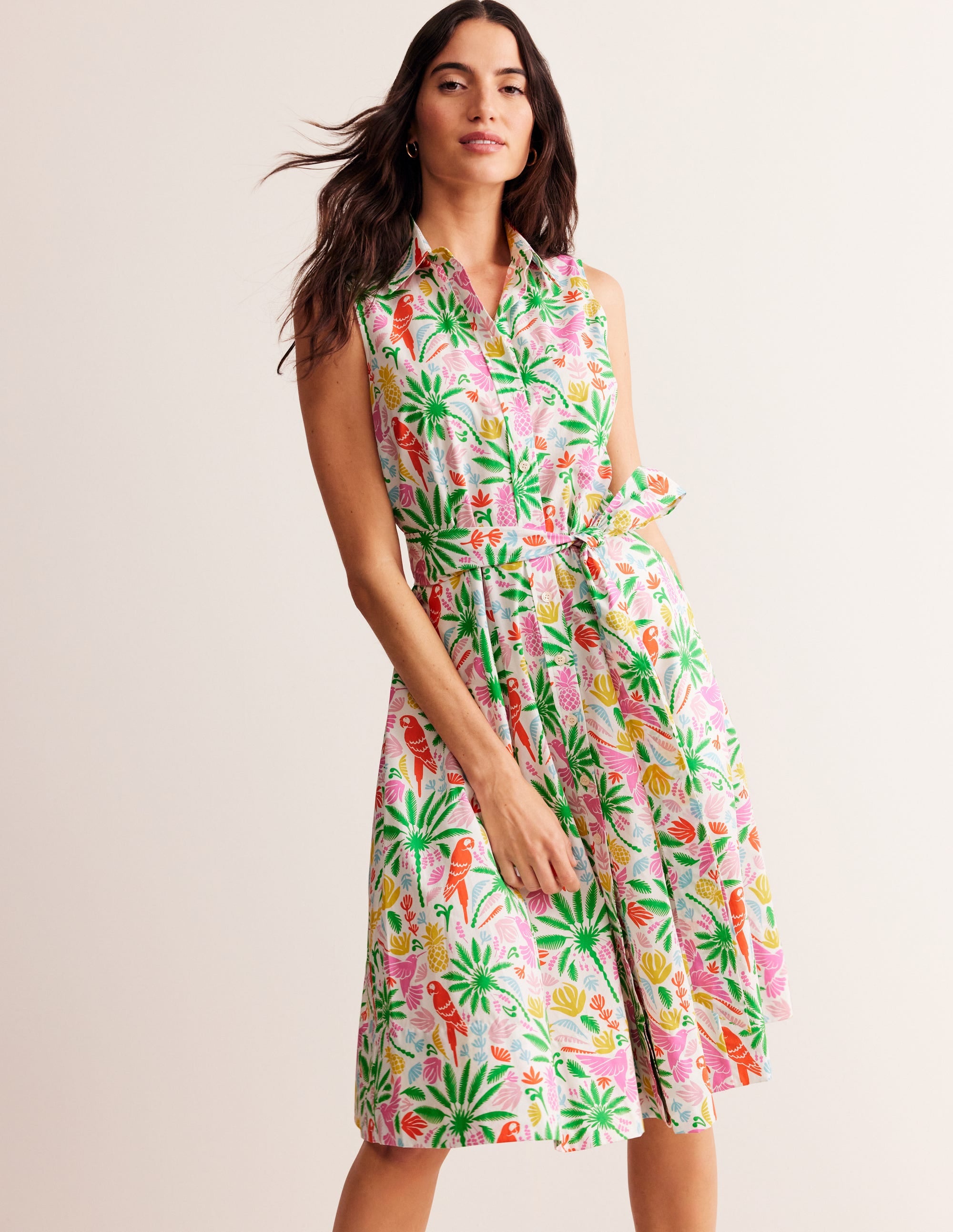 Robe-chemise Amy sans manches-Multi, paradis tropical - Image 4