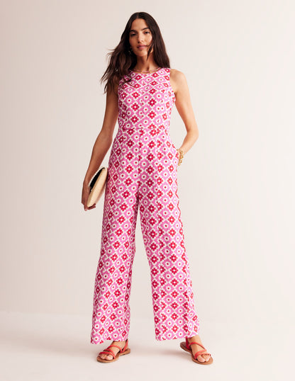 Carla Leinen-Jumpsuit-Beacon Gingham