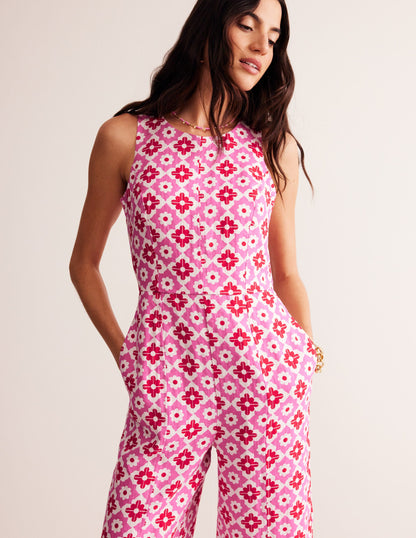 Carla Leinen-Jumpsuit-Beacon Gingham